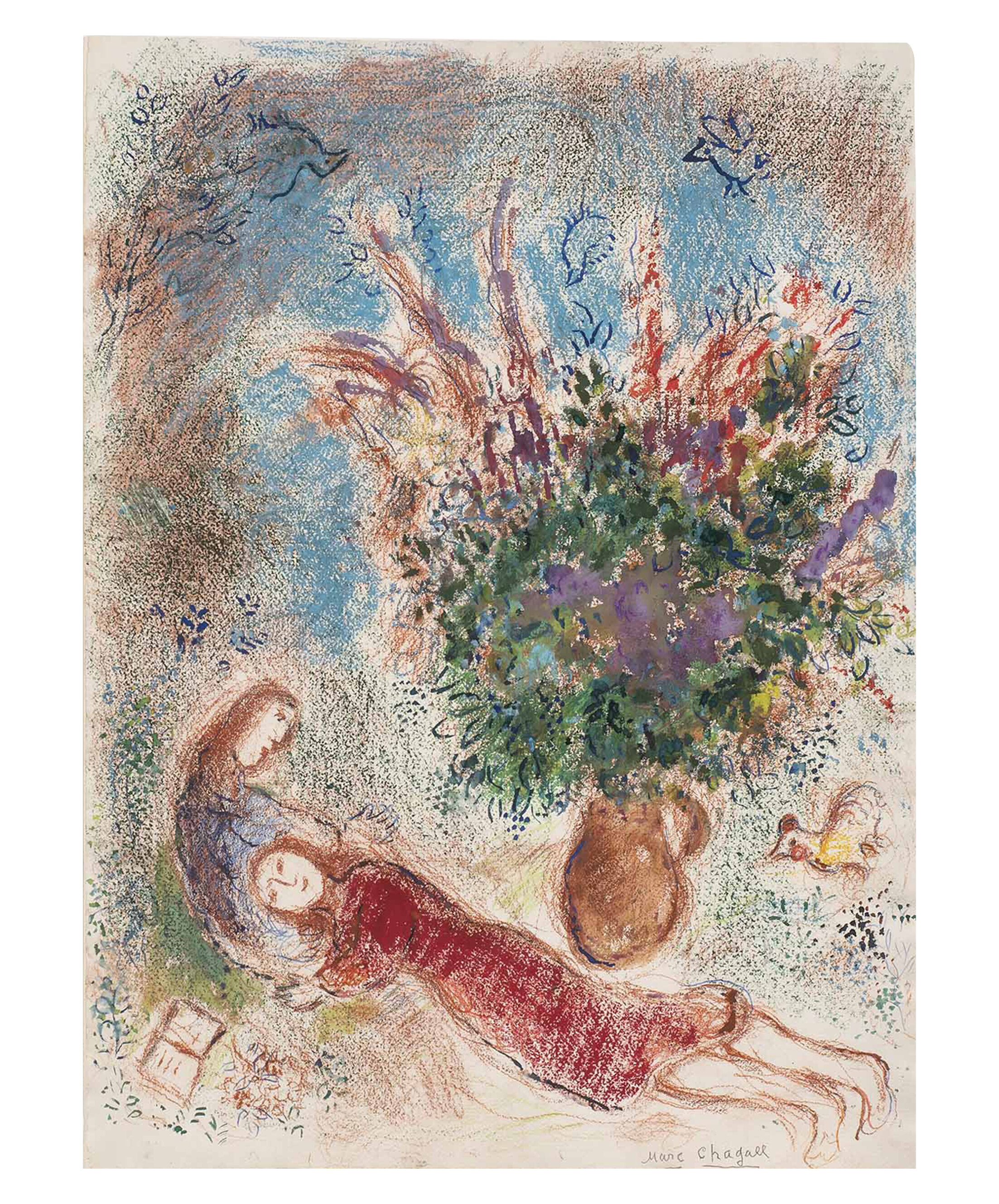 Marc Chagall — Подарки для пары с букетом, изображение 2