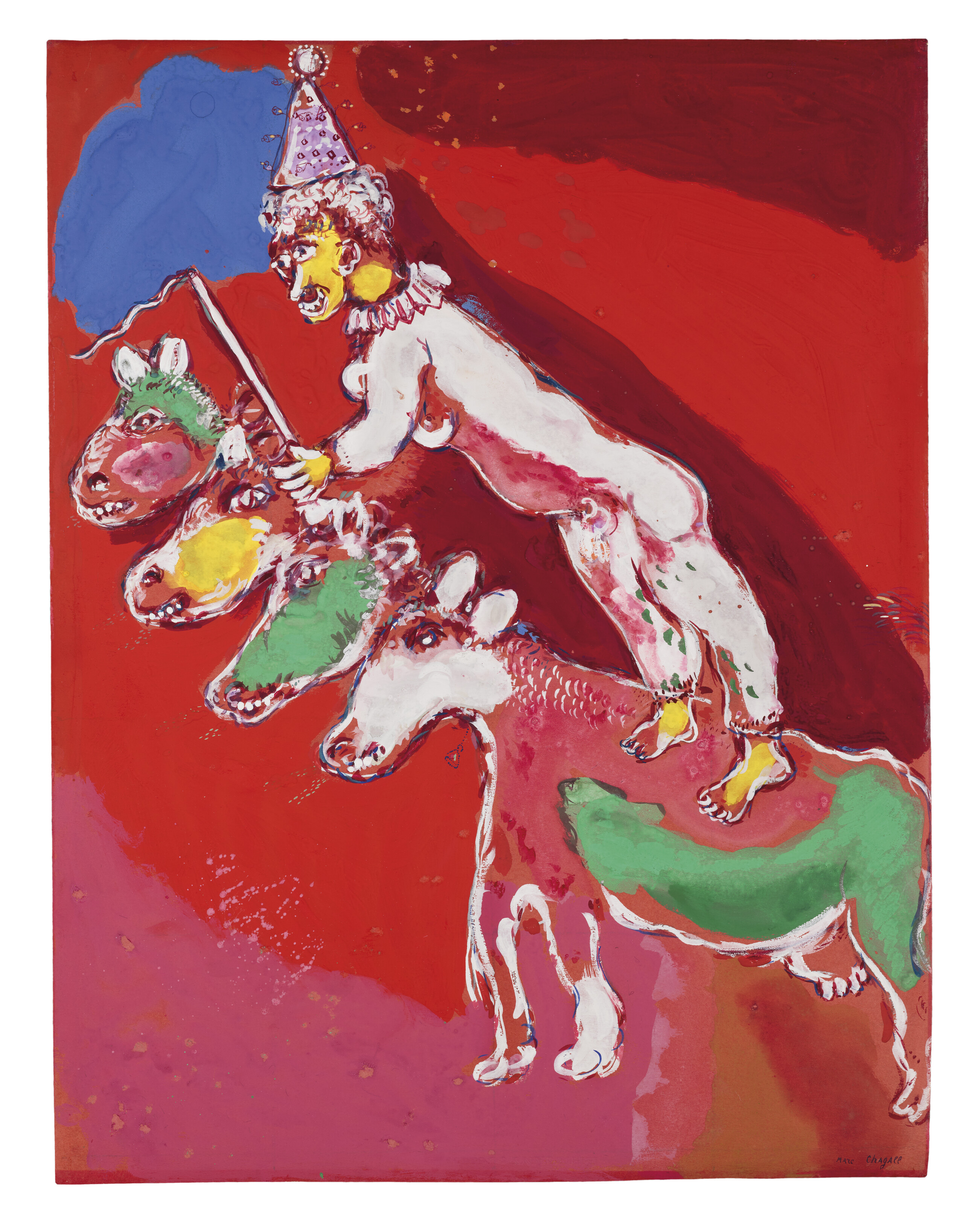 Marc Chagall — "Четверка тет" (цирк Воллара), изображение 2
