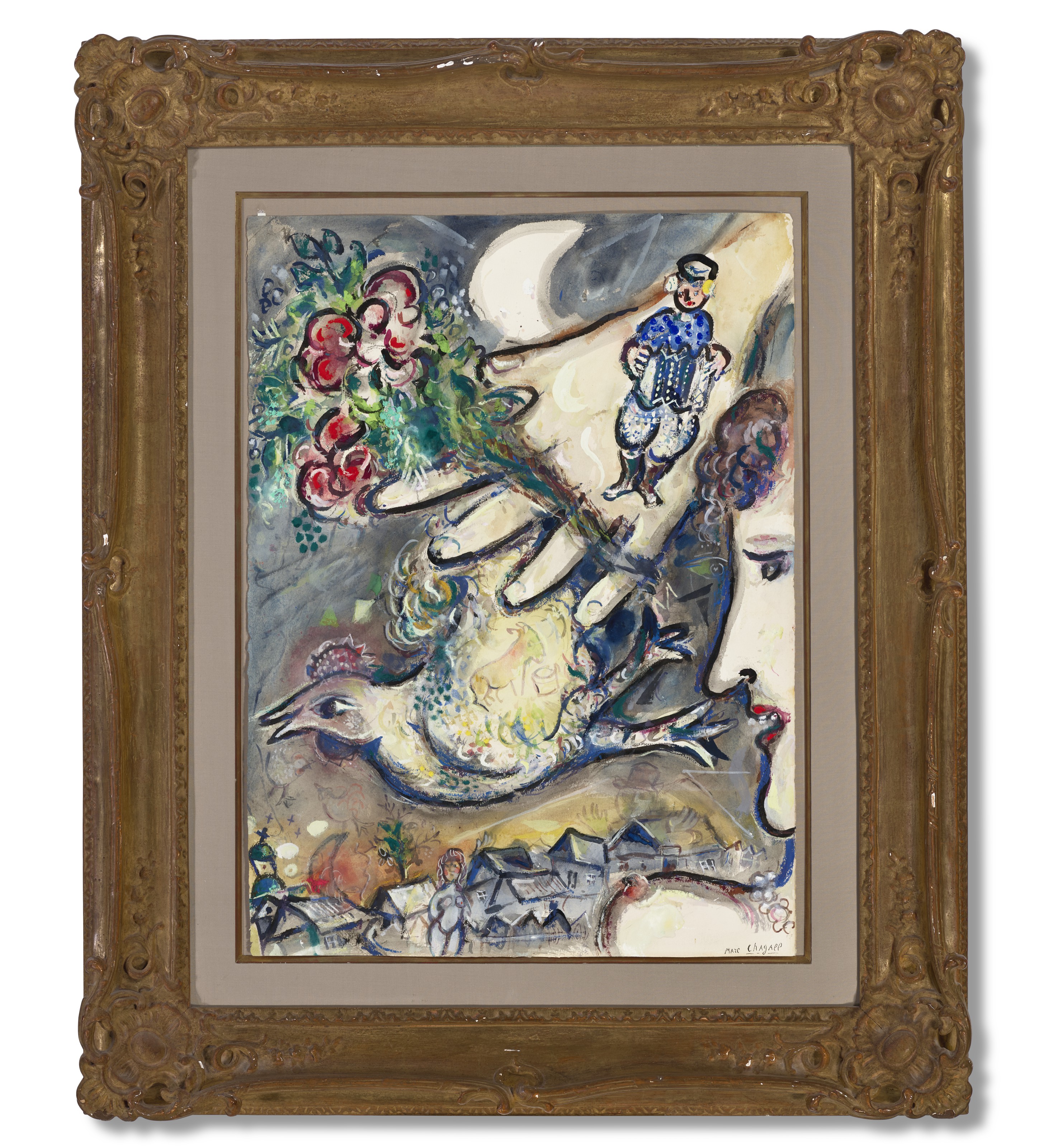 Marc Chagall — Профиль женщины и главное блюдо, изображение 2