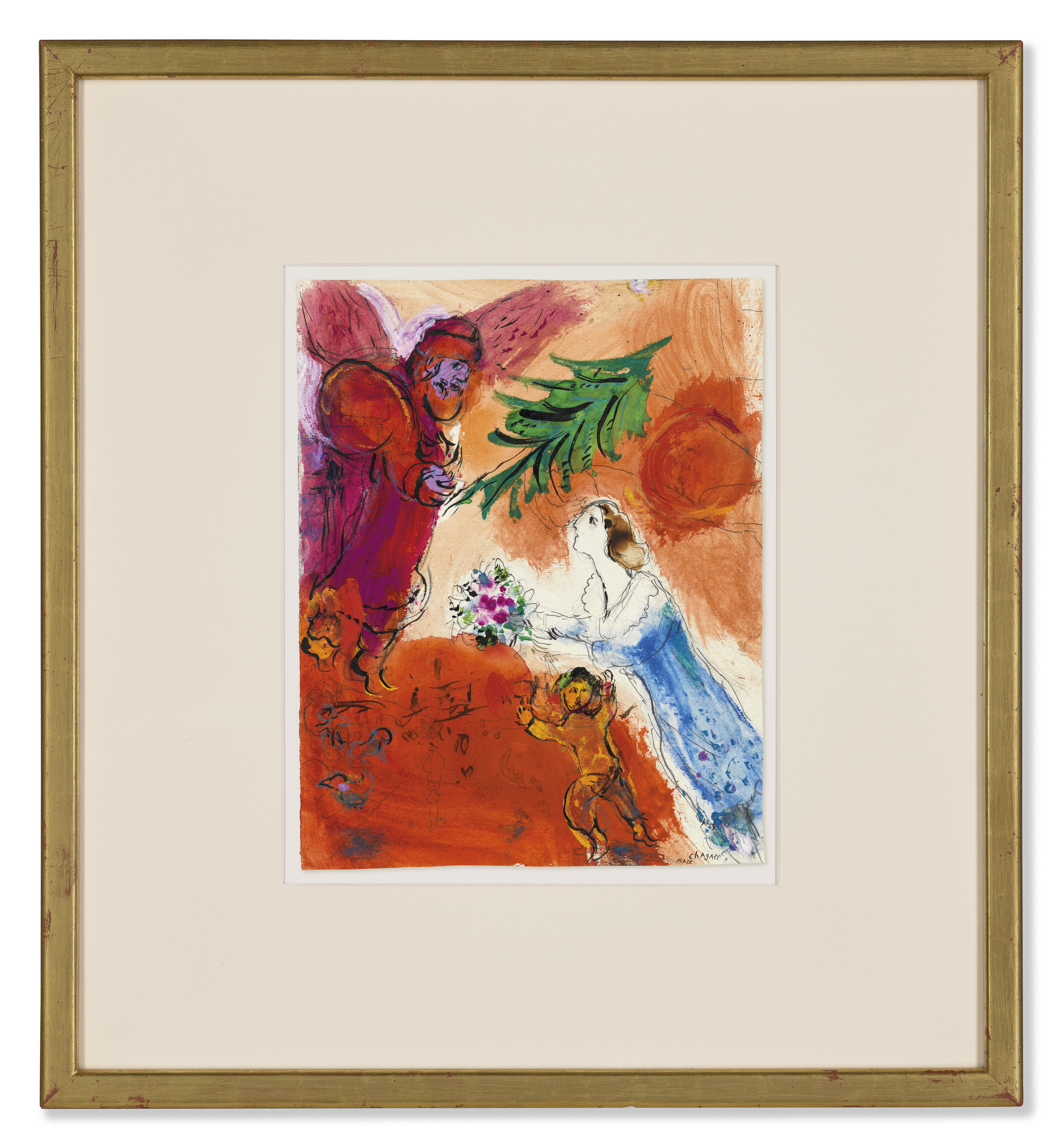 Marc Chagall — Ноэль Ноэль с нежным румянцем на свидании с красавицей, изображение 2