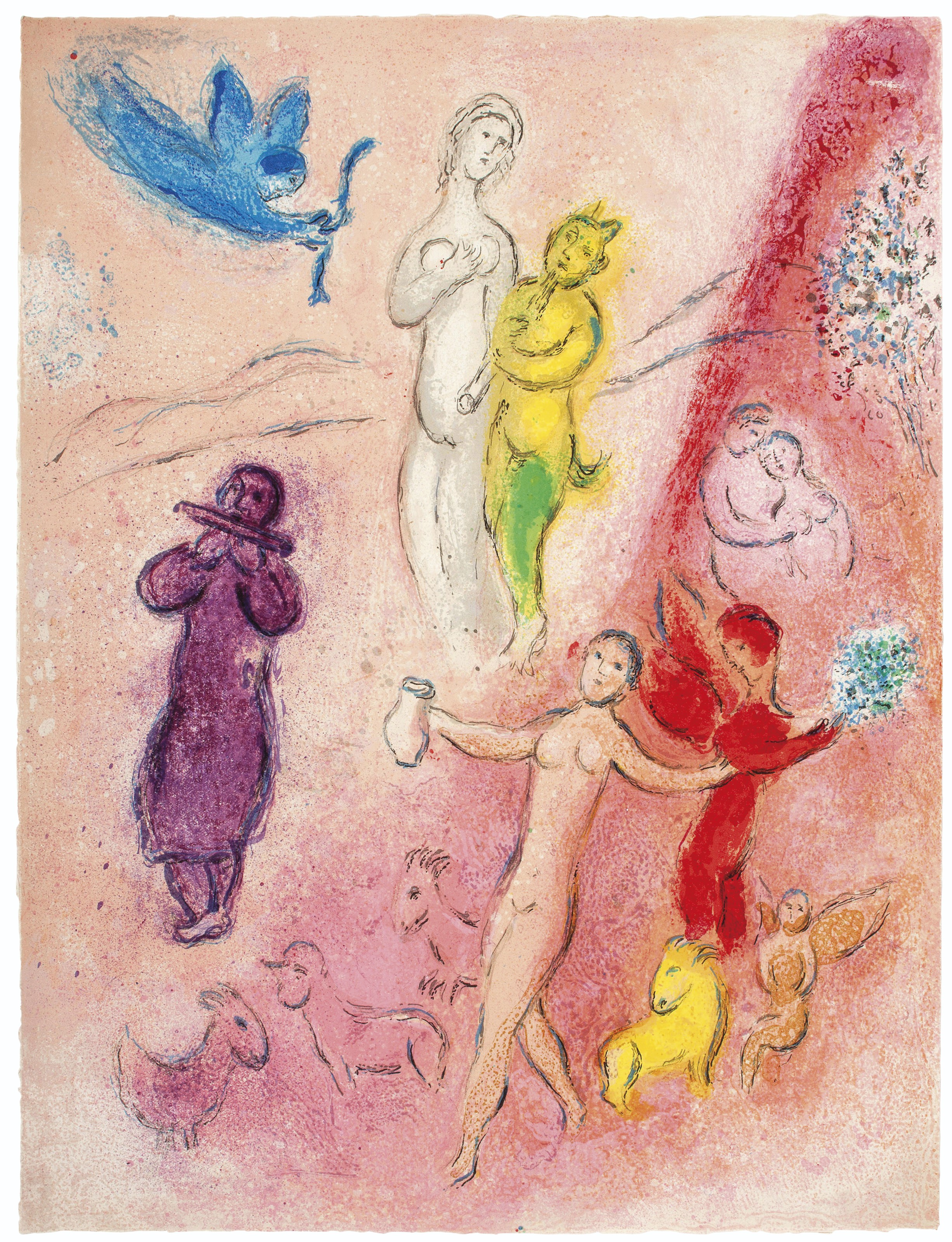 Marc Chagall — Лонгус, "Дафнис и Хлоя", редактор журнала "Tériade", Париж, 1961, изображение 5