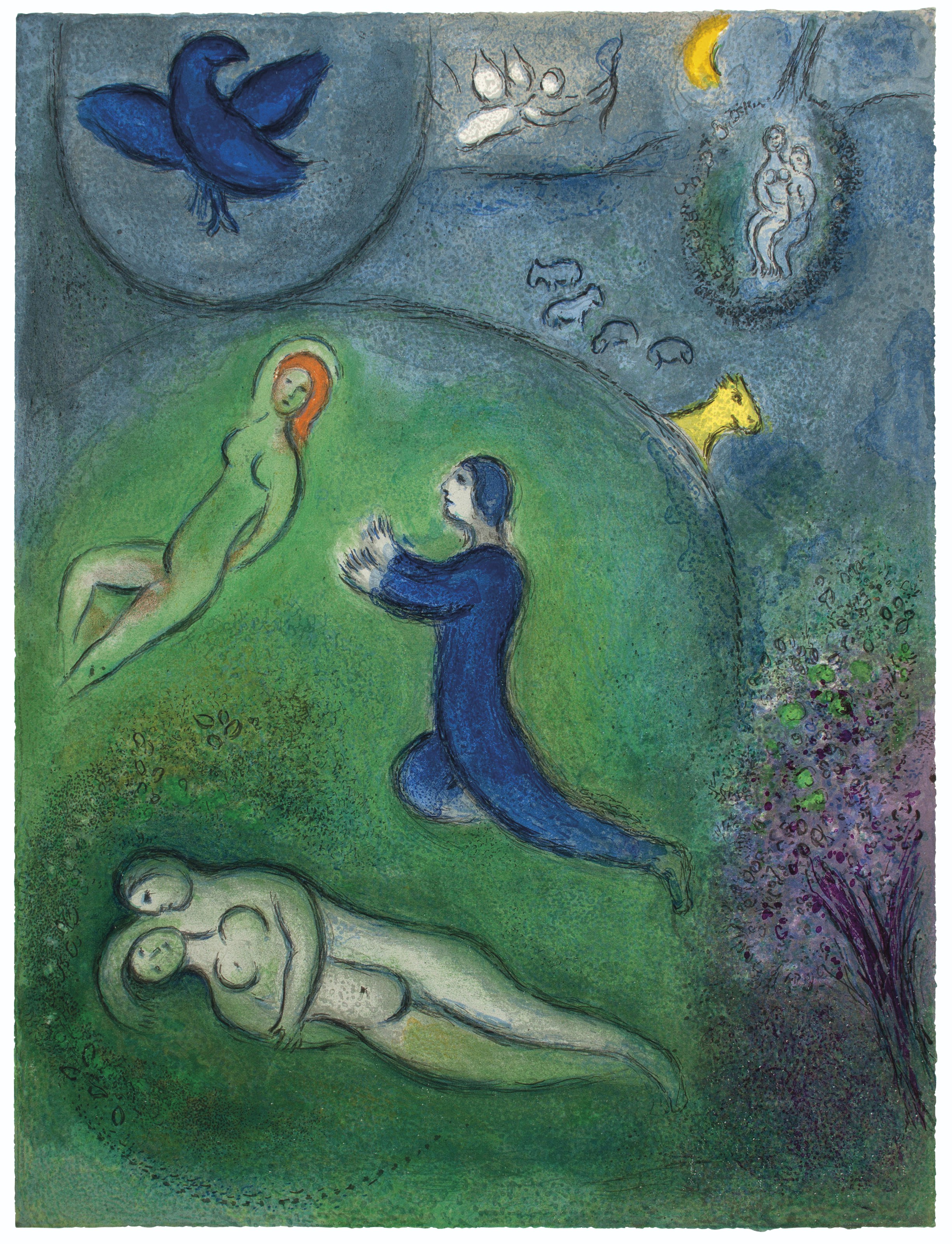 Marc Chagall — Лонгус, "Дафнис и Хлоя", редактор журнала "Tériade", Париж, 1961, изображение 7