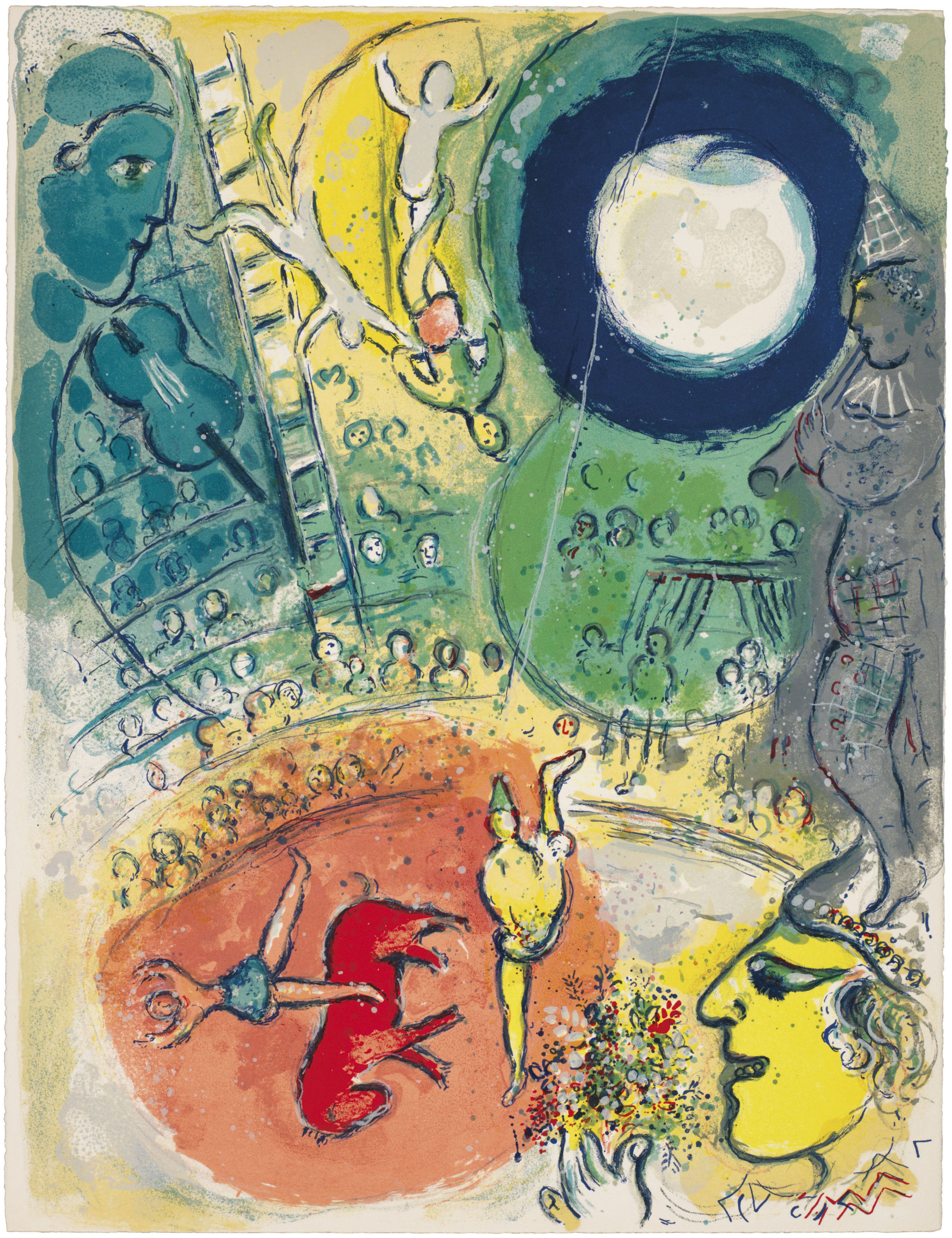 Marc Chagall — Цирк, главный редактор Tériade, Париж, 1967, изображение 5