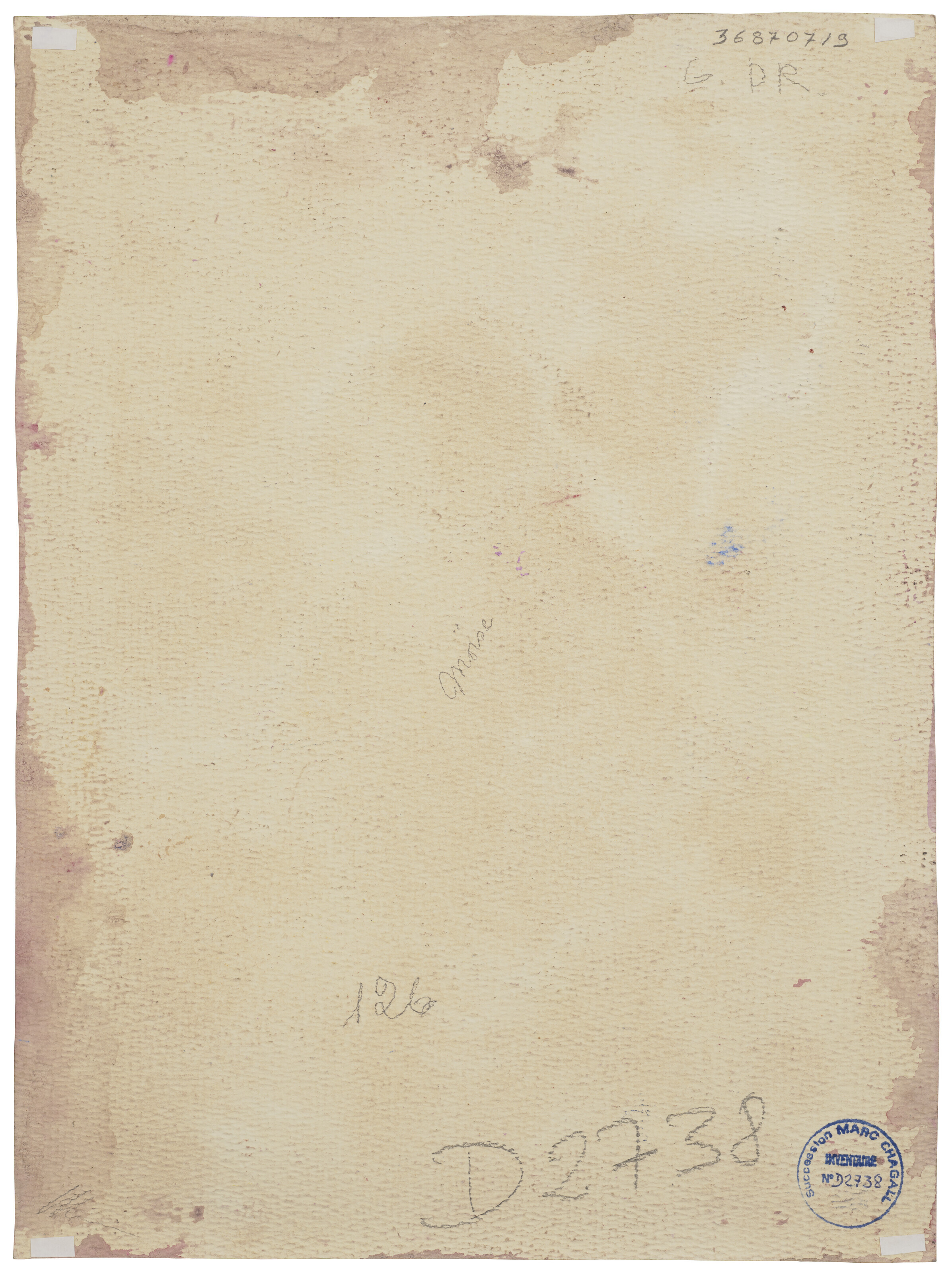 Marc Chagall — Моисей (подготовительный материал гуашью для литографии, М. 126 (Библейское изд.)), изображение 5