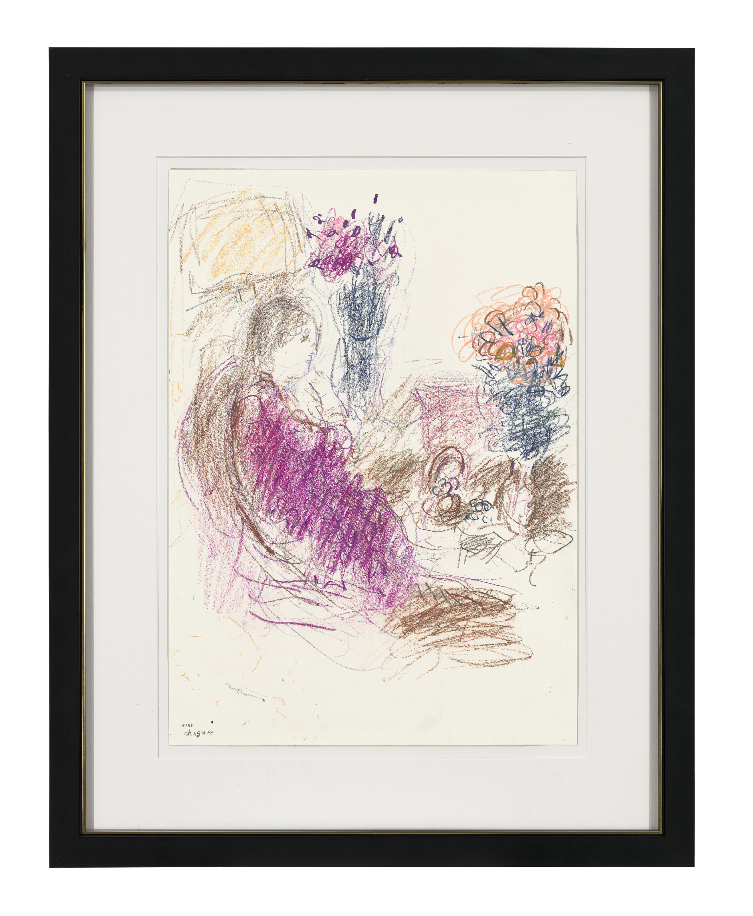 Marc Chagall — Интерьер в стиле молодой женщины в фиолетовом цвете, изображение 3