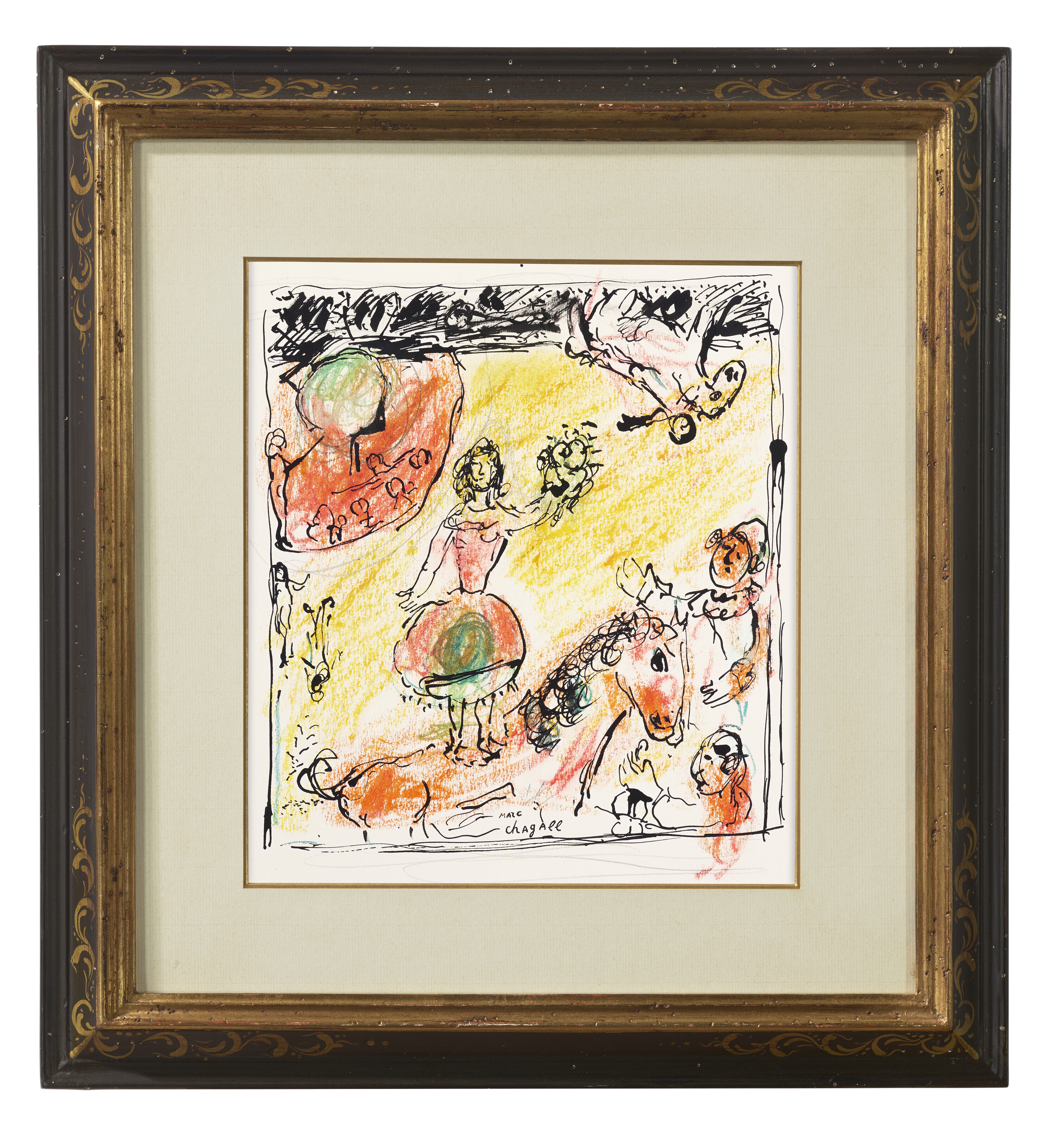 Marc Chagall — Эскиз для "Л'Экюйер на вершине солнца", изображение 2