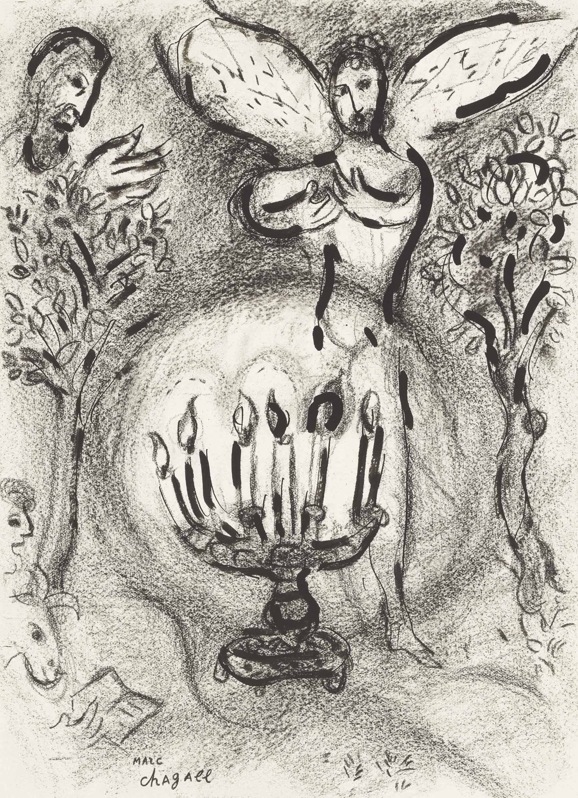Marc Chagall — Захариил ведет переговоры с другими людьми