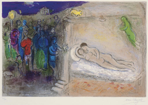 Marc Chagall — Девственная плева из "Дафниса и Хлои" (М. 349; см. С. книги 46)