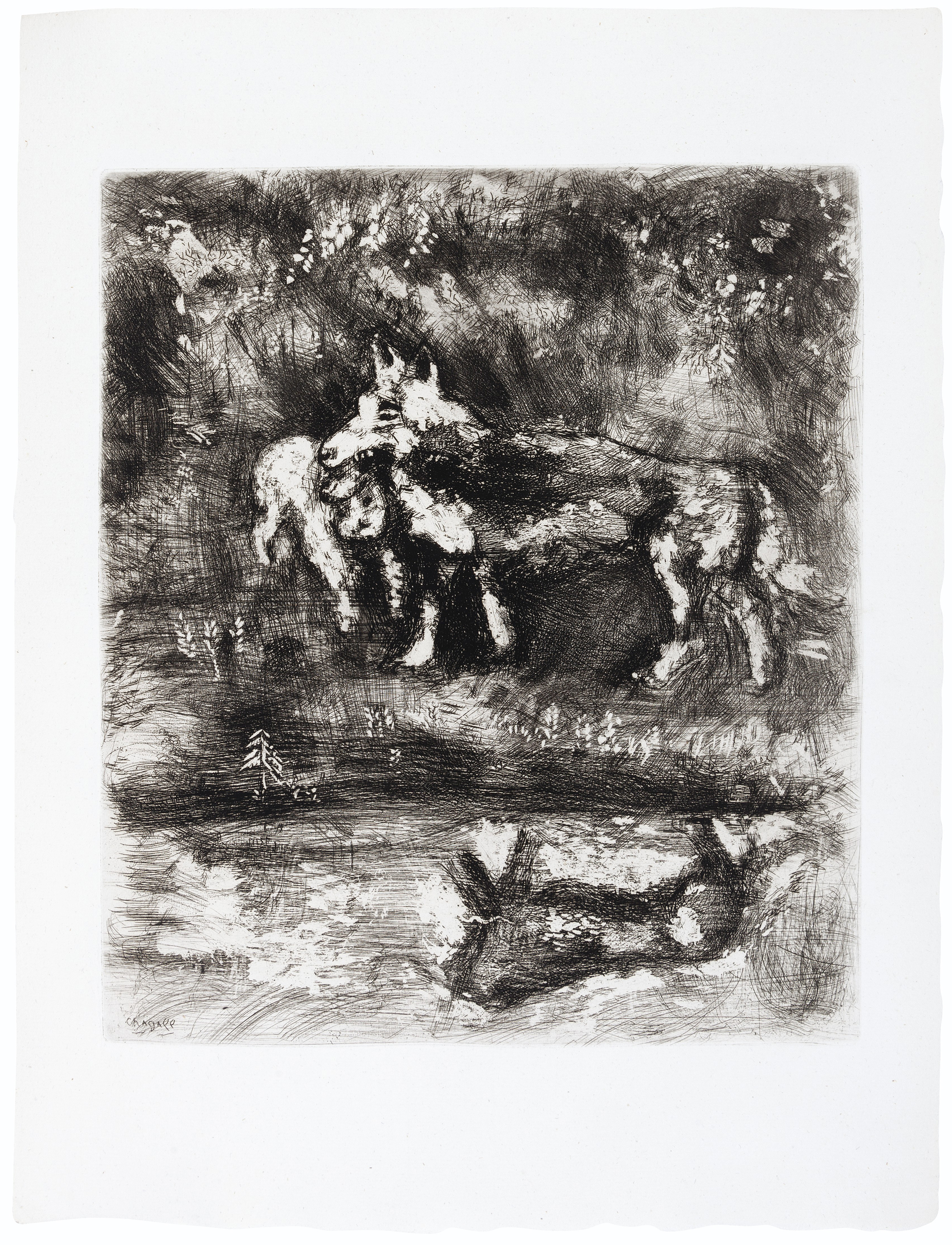 Marc Chagall — Жан де Лафонтен, "Басни", Париж, издательство "Tériade Editeur", 1952, изображение 6