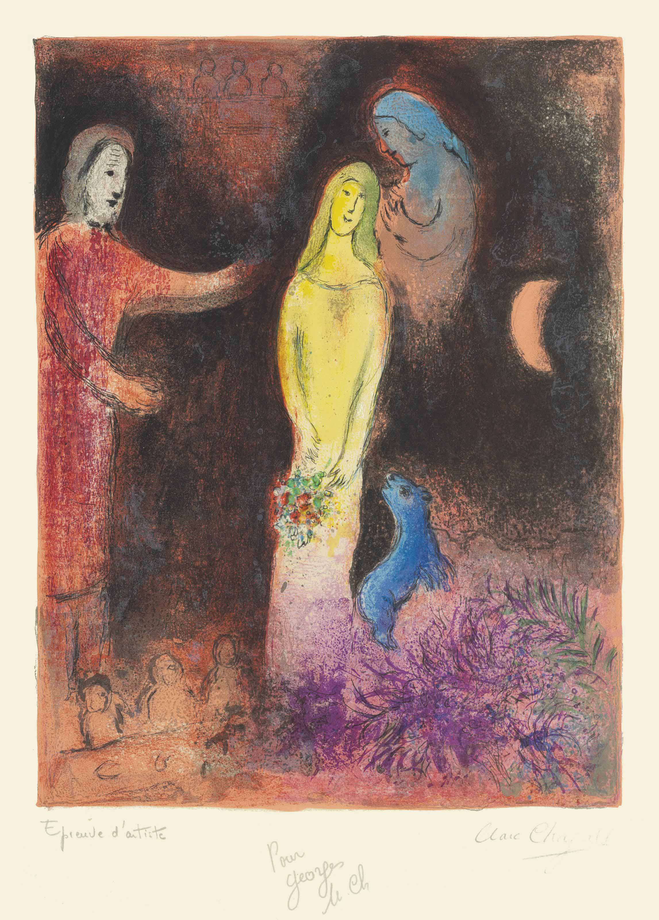 Marc Chagall — Одежда Хлои и прическа для клириков, из "Дафниса и Хлои"