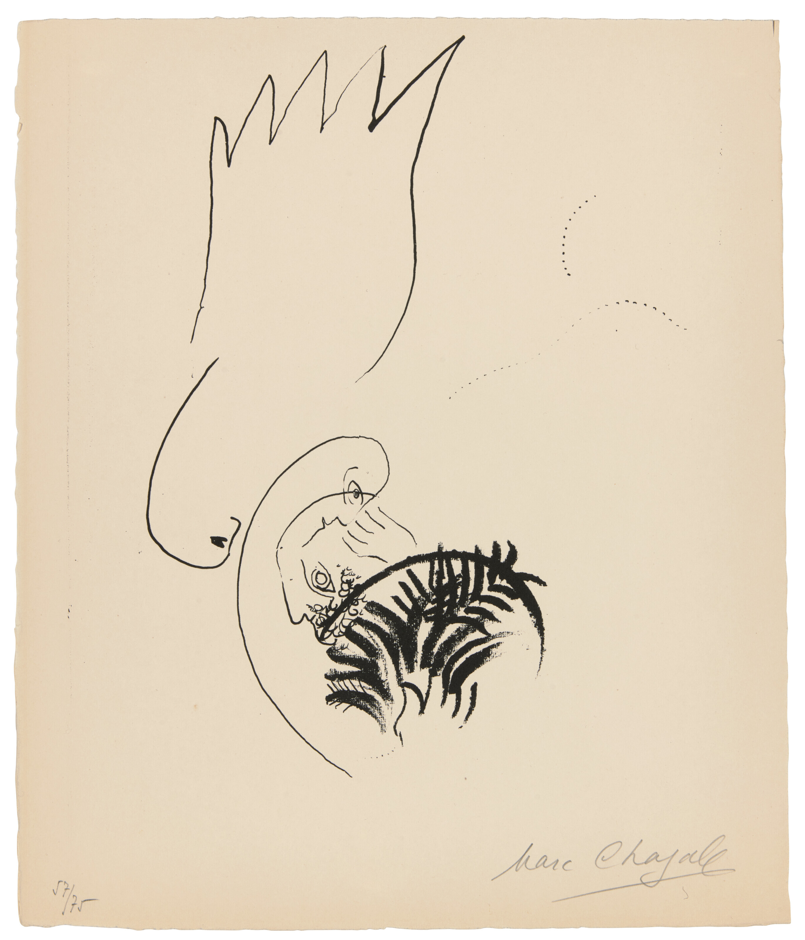 Marc Chagall — Оборотная сторона № 140, от: Verve. Том. VIII, № 33-34