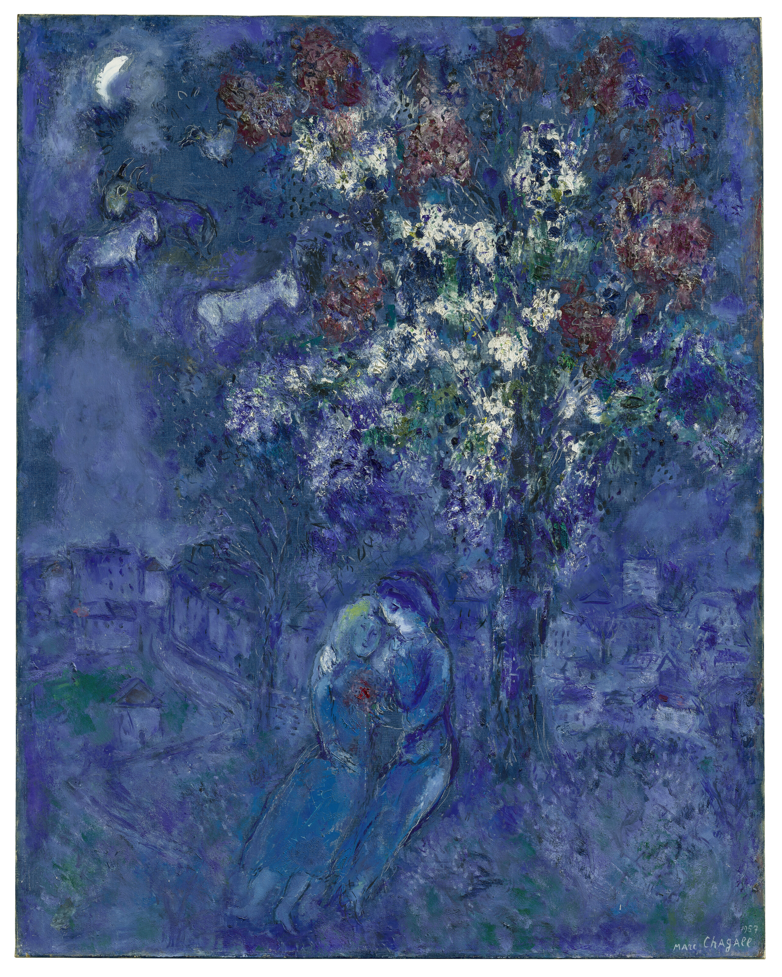 Marc Chagall — Цветы Сен-Жан-Кап-Ферра у дерева во флере, изображение 3