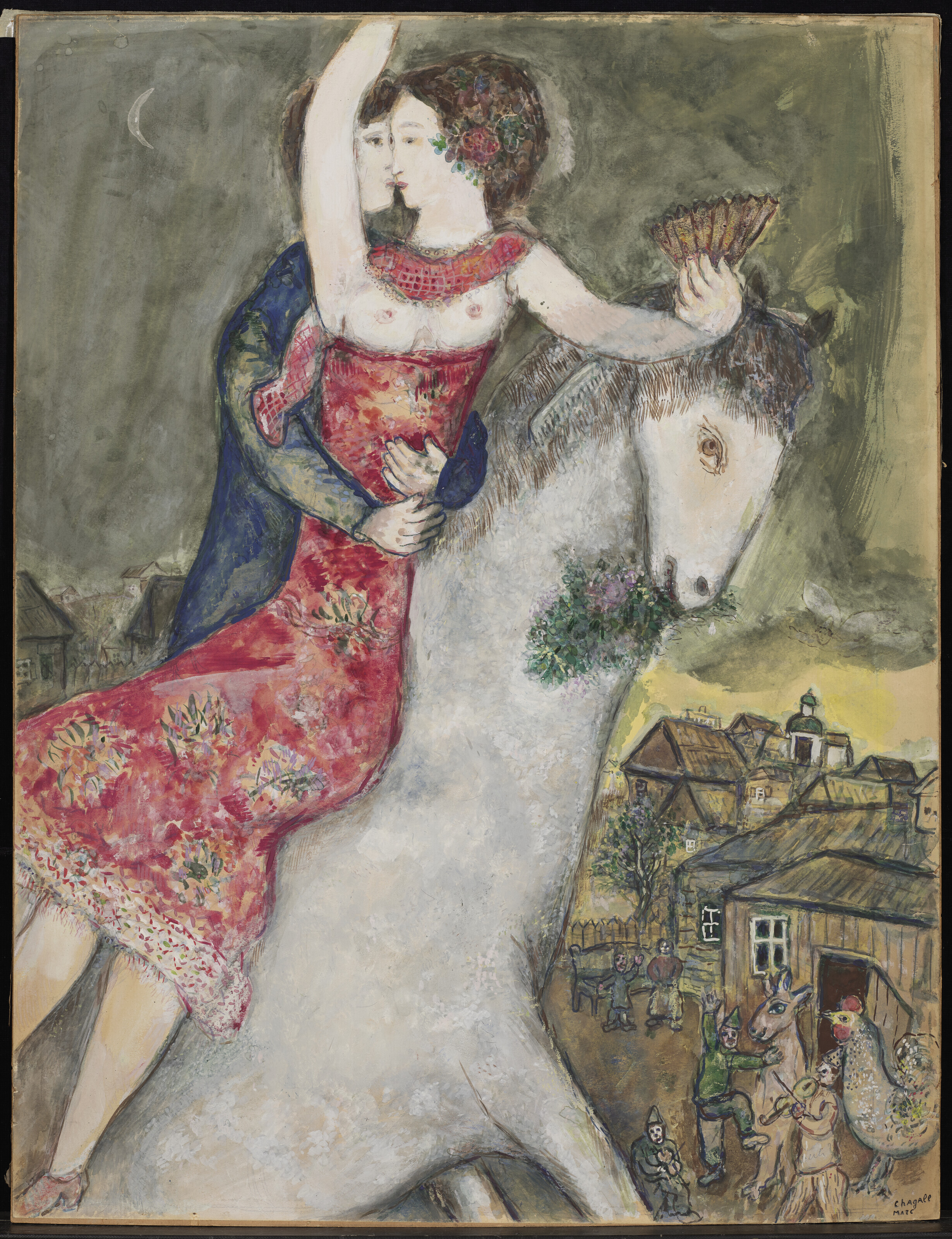 Marc Chagall — Смотреть в оба ; этюд, изображение 2