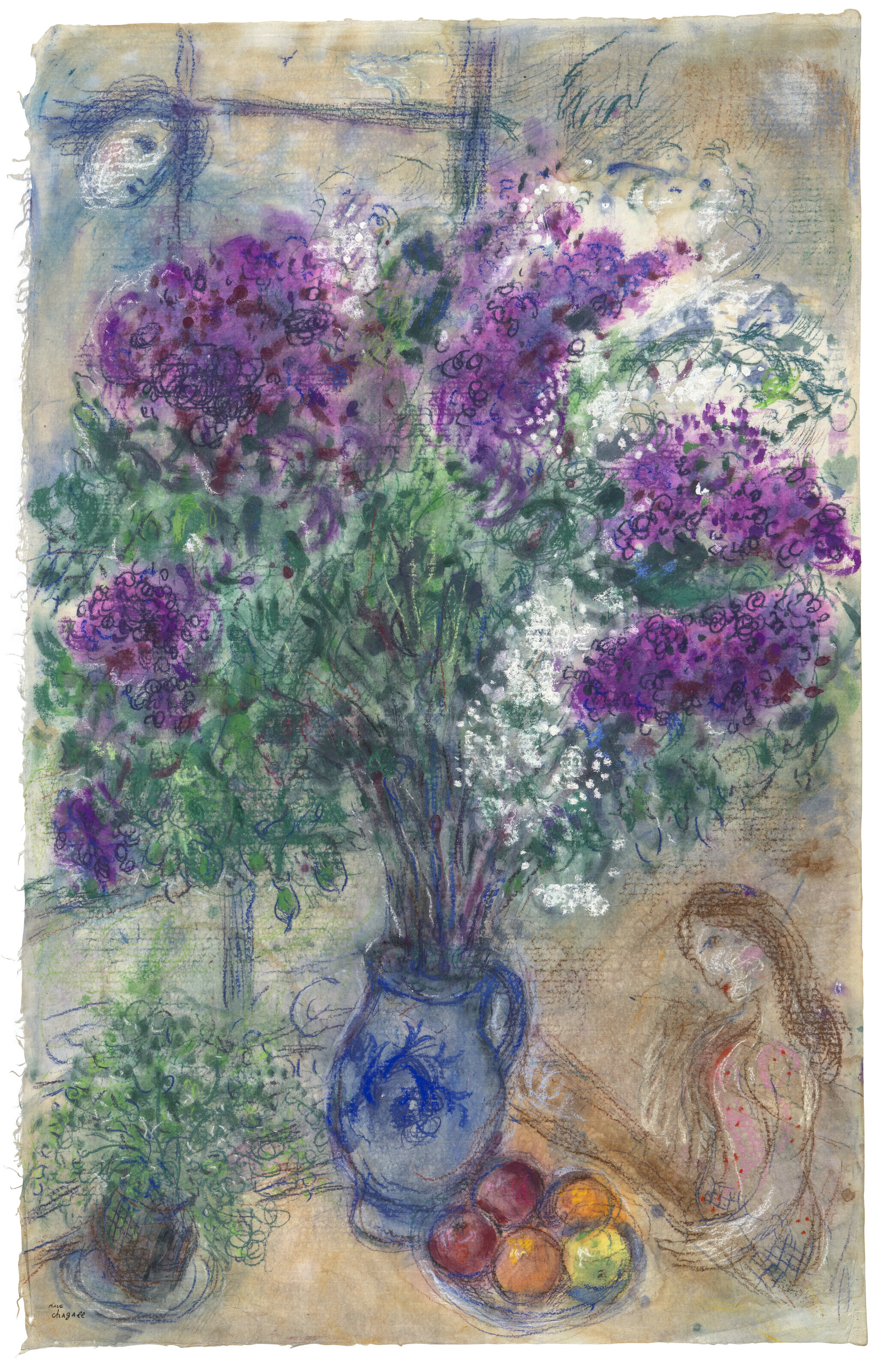 Marc Chagall — Великолепный букет лилий у самого окна, изображение 2
