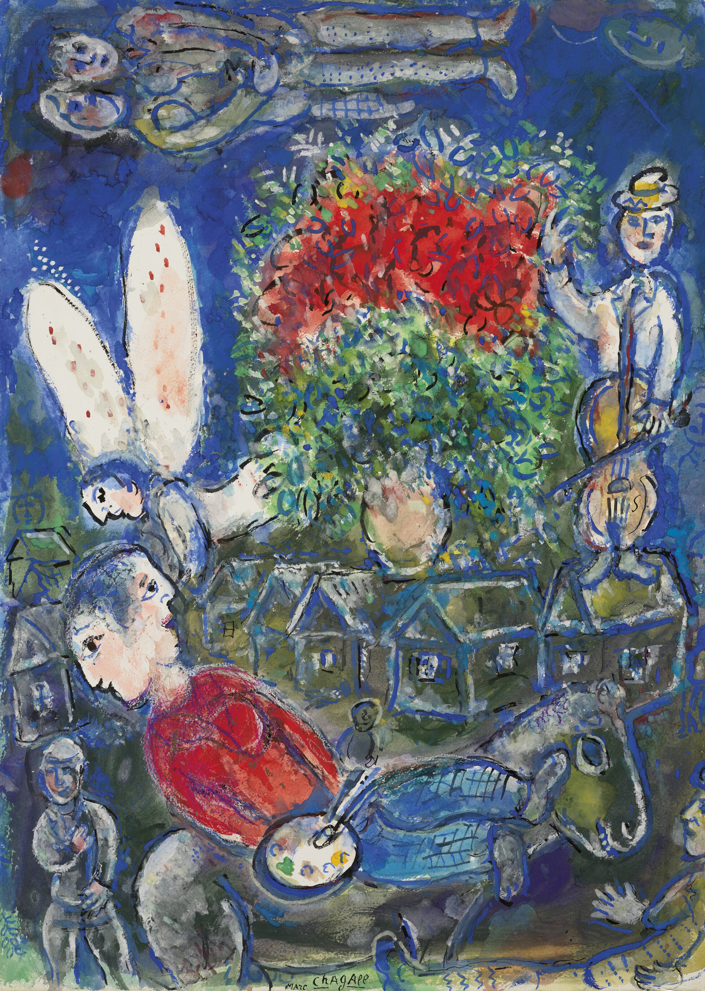 Marc Chagall — Видение мира с двойным ликом, изображение 1