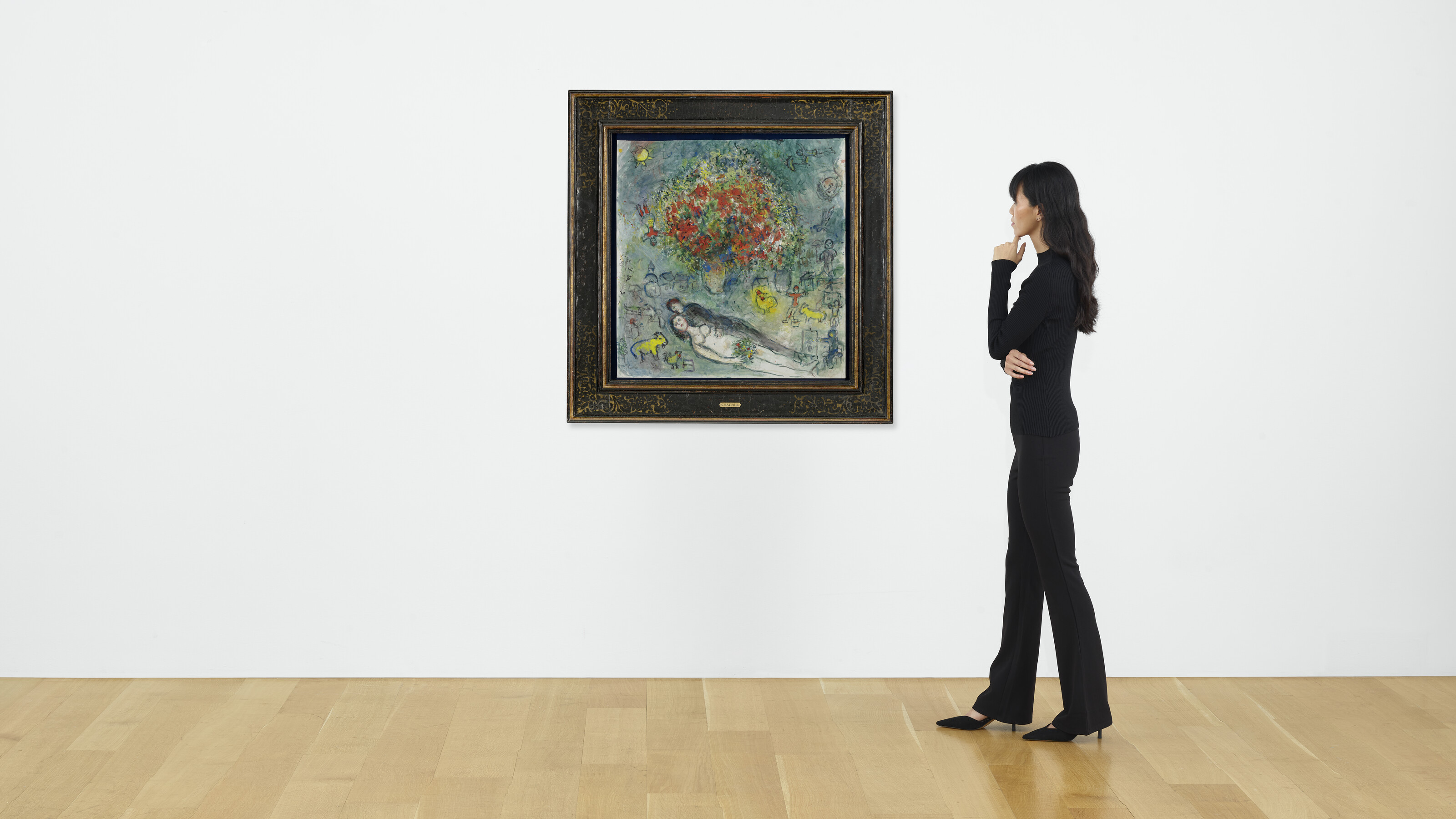 Marc Chagall — Любовь в красном букете, изображение 3