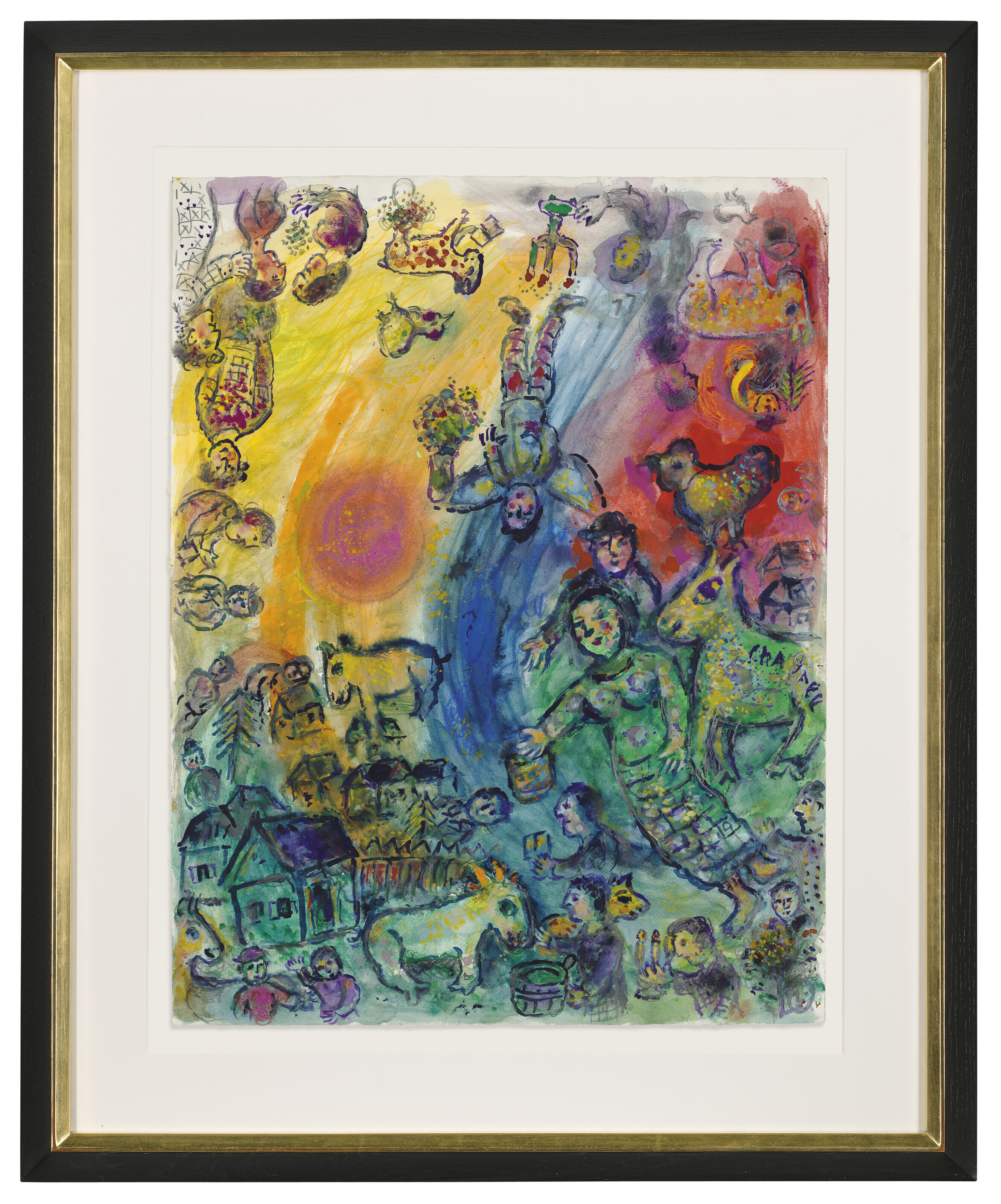 Marc Chagall — Праздник открытия арки в небе, изображение 2