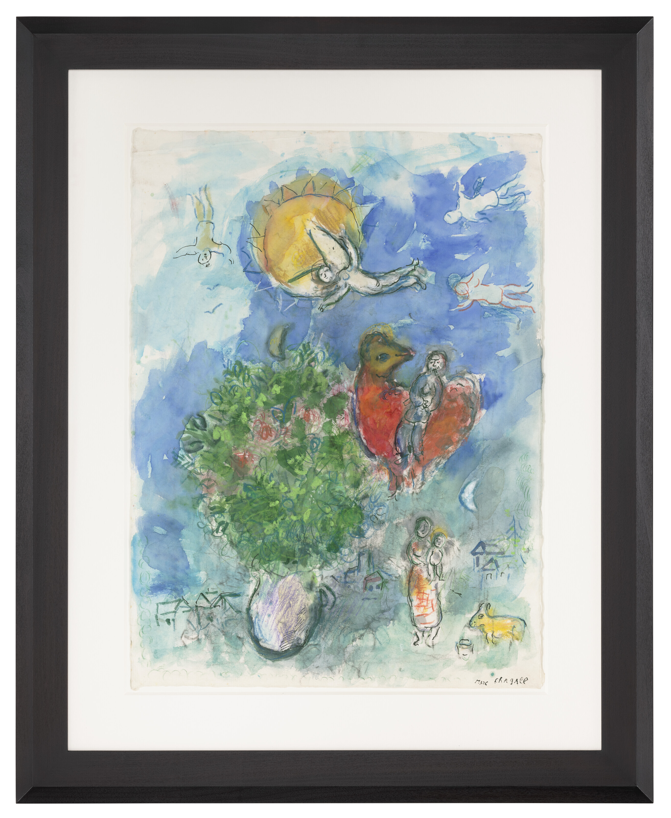 Marc Chagall — Букет и румяна у гранд-солей в кампанье, изображение 4