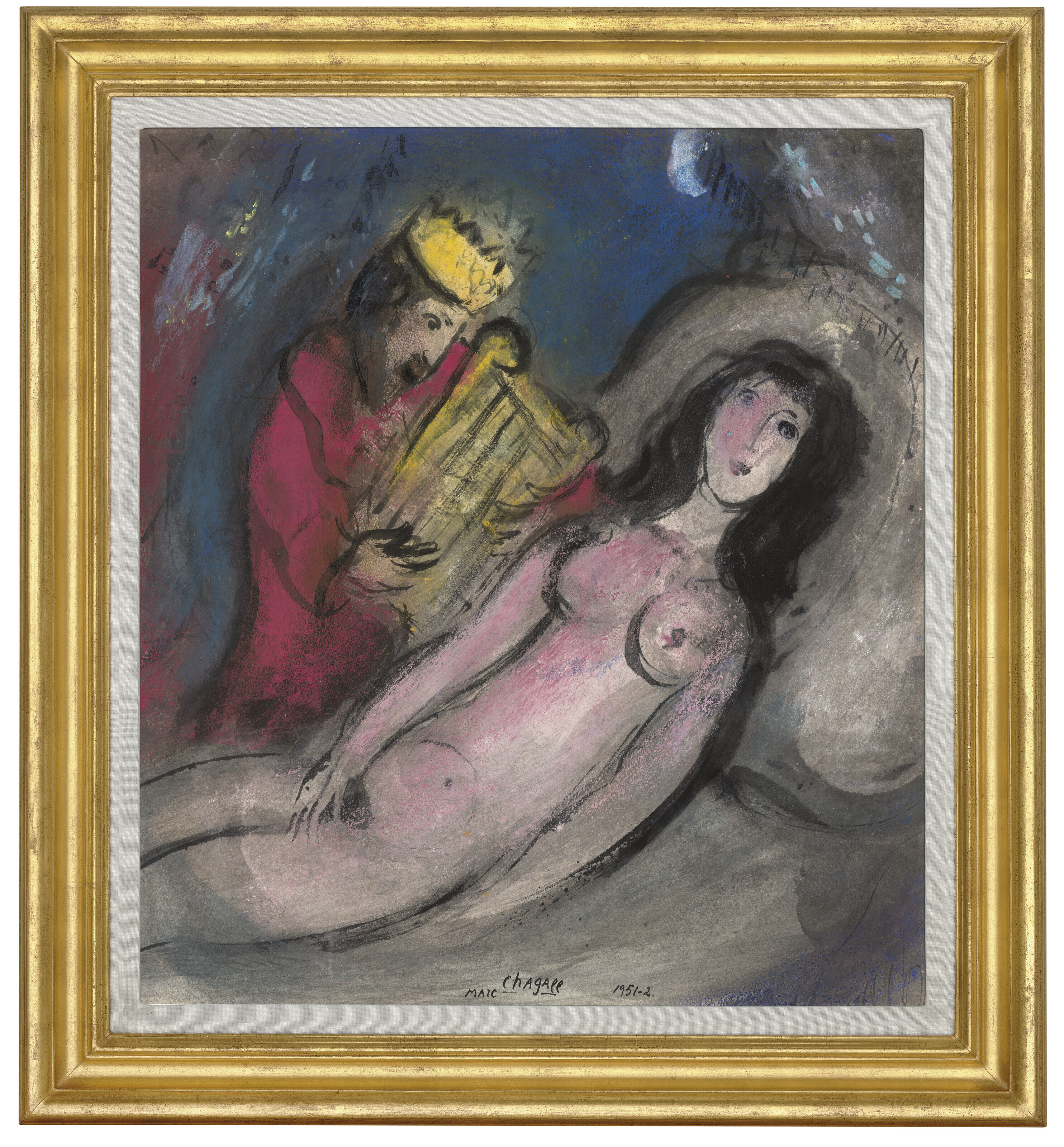 Marc Chagall — Давид и Вифсавия, изображение 2