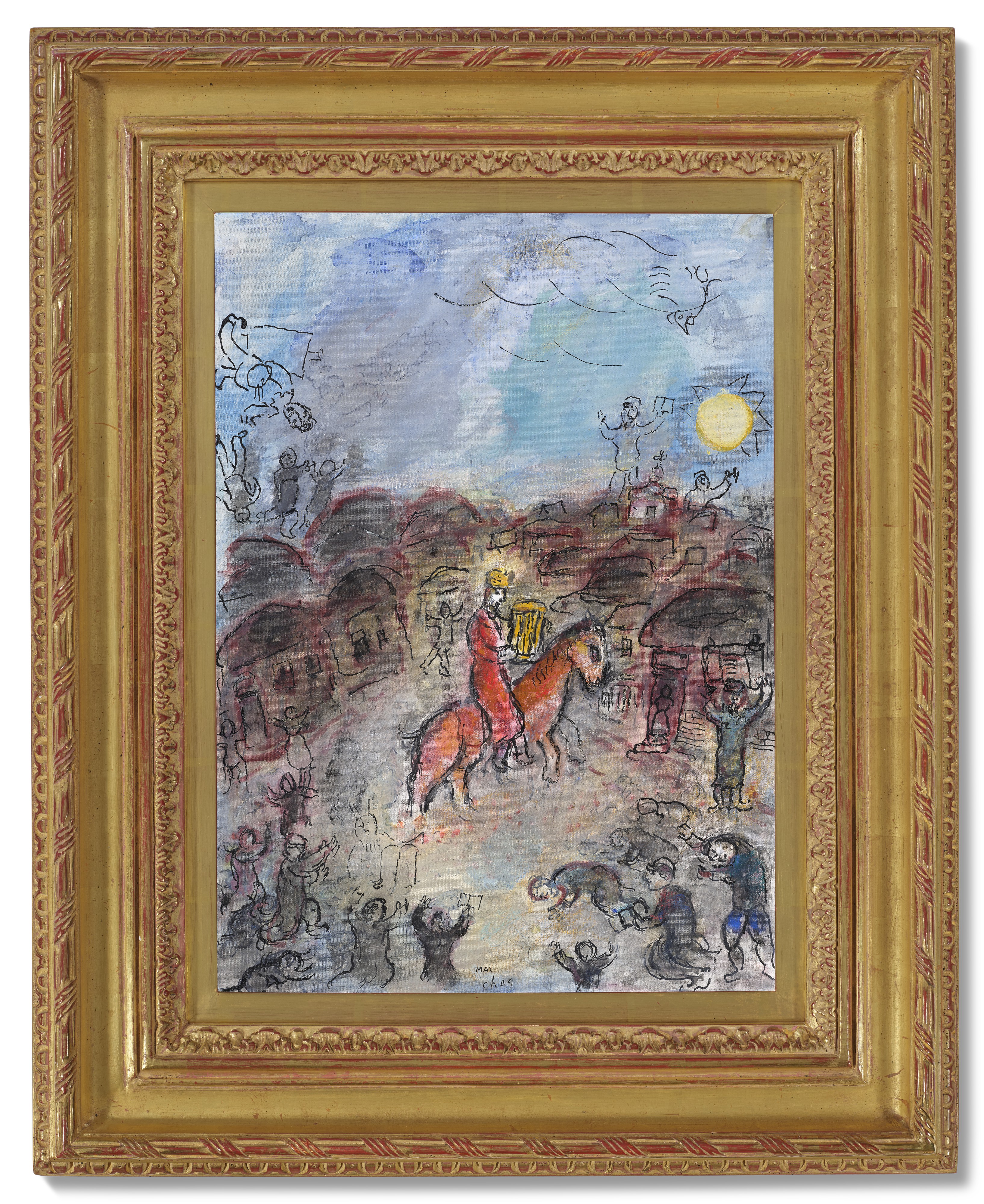 Marc Chagall — Король Давид в деревне, изображение 2