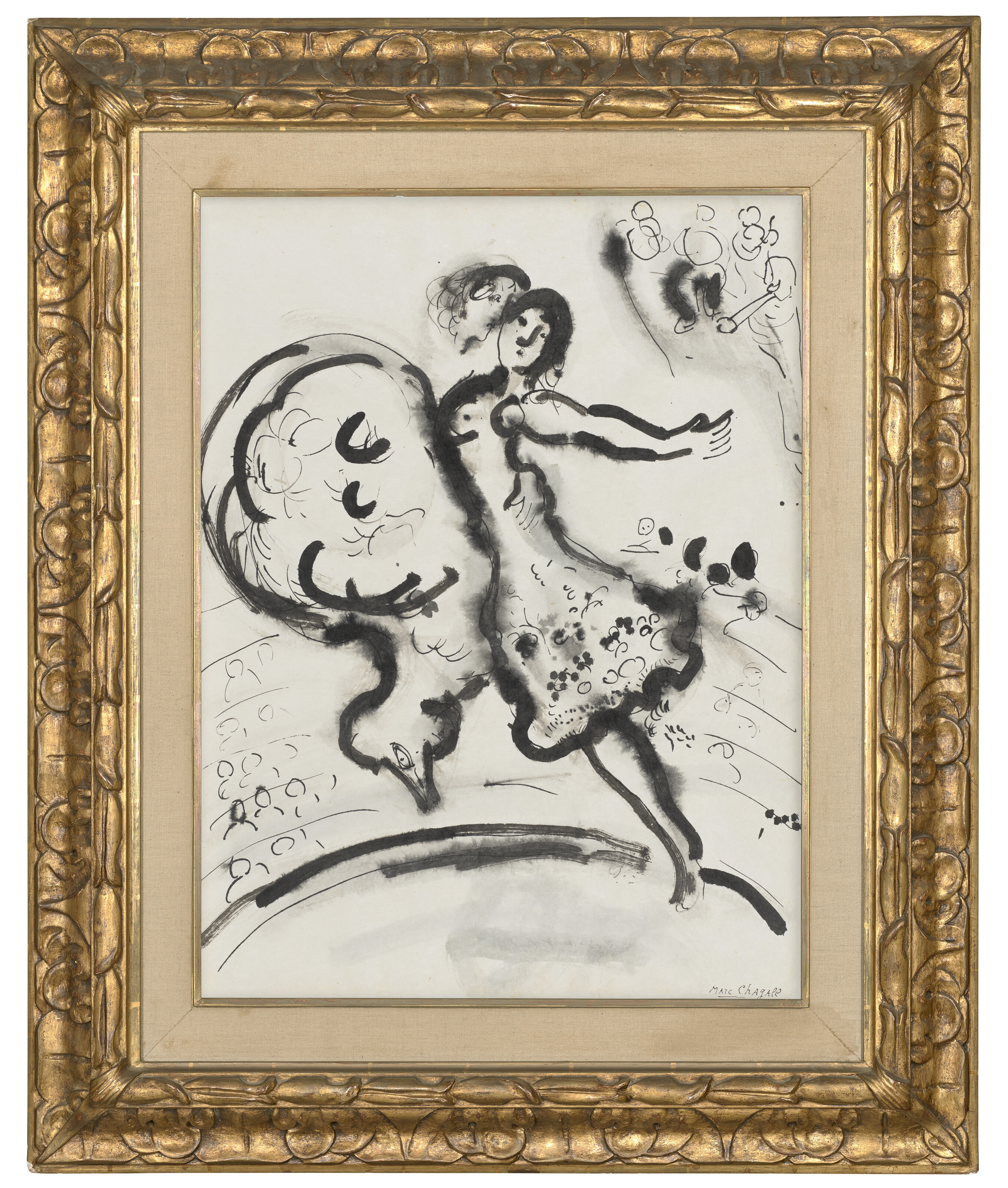 Marc Chagall — Танцовщица на сцене цирка, изображение 2