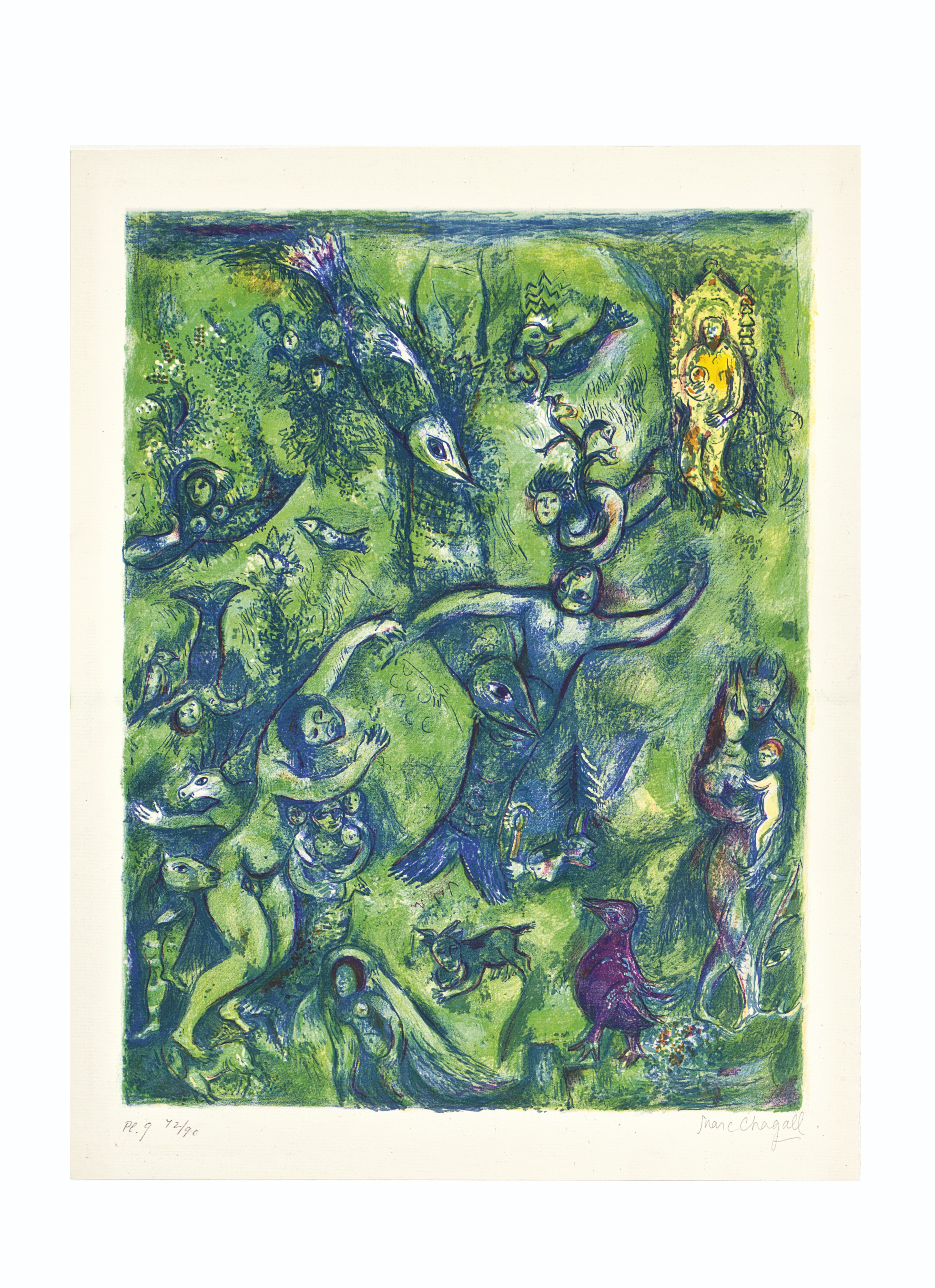 Marc Chagall — Четыре сказки из "Тысячи и одной ночи", издательство "Пантеон Букс", Нью-Йорк, 1948, изображение 11