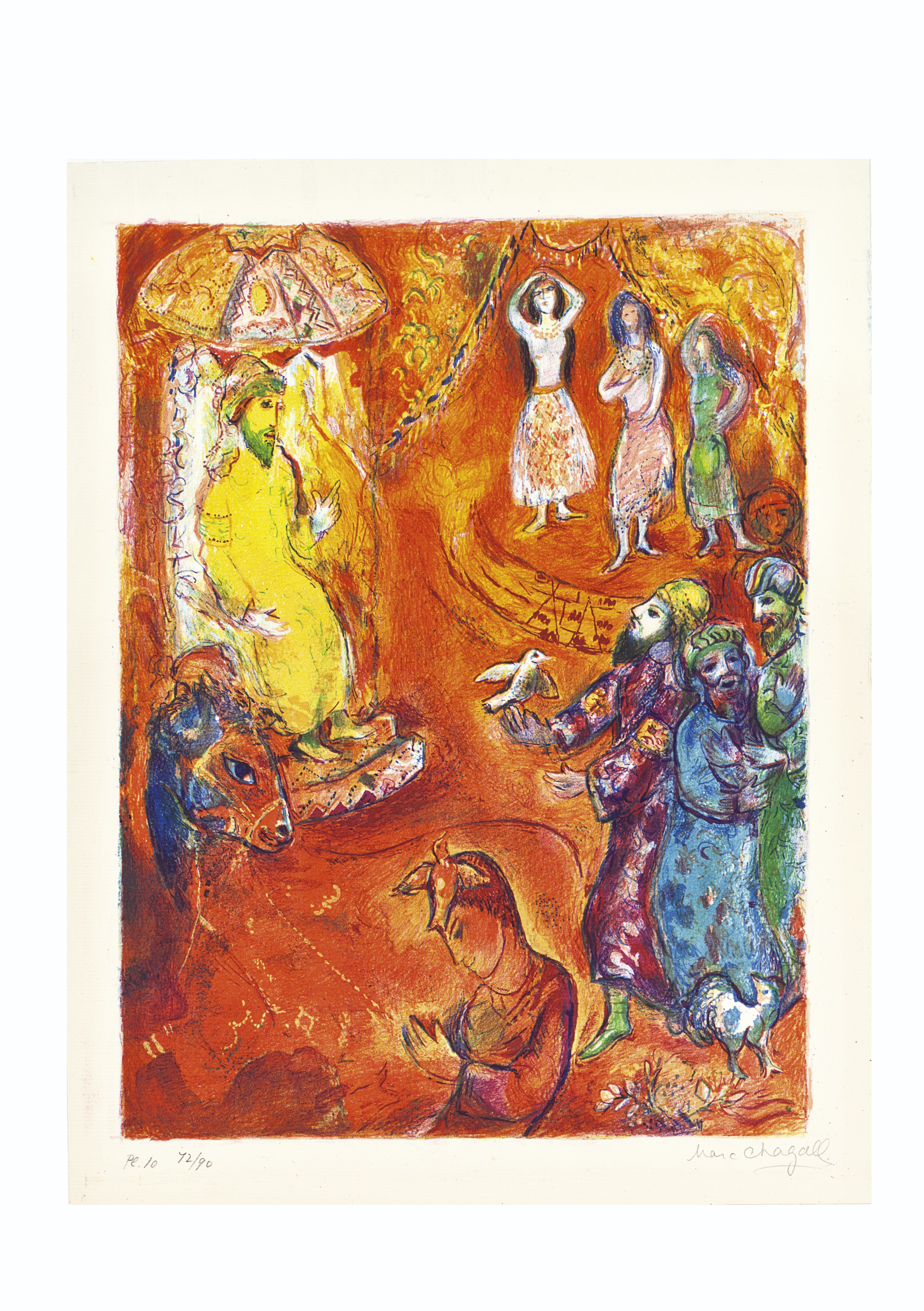Marc Chagall — Четыре сказки из "Тысячи и одной ночи", издательство "Пантеон Букс", Нью-Йорк, 1948, изображение 12
