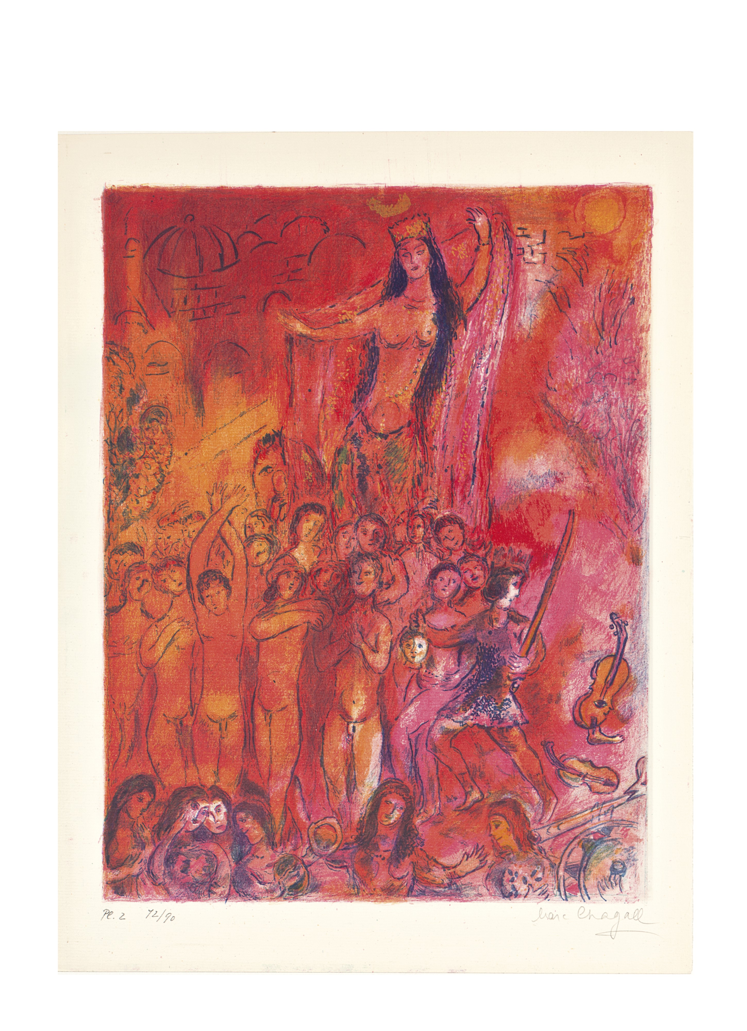 Marc Chagall — Четыре сказки из "Тысячи и одной ночи", издательство "Пантеон Букс", Нью-Йорк, 1948, изображение 3
