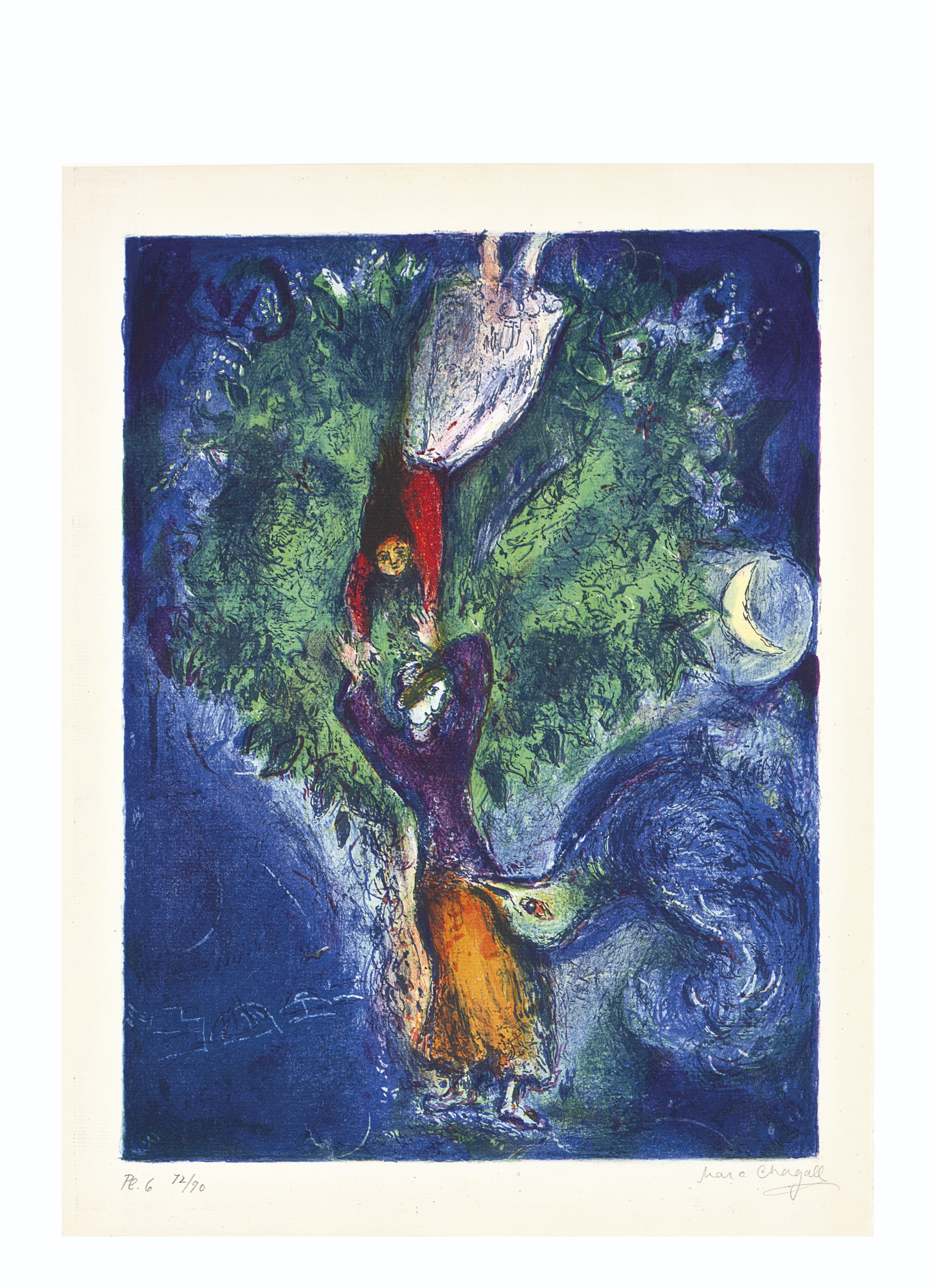 Marc Chagall — Четыре сказки из "Тысячи и одной ночи", издательство "Пантеон Букс", Нью-Йорк, 1948, изображение 8