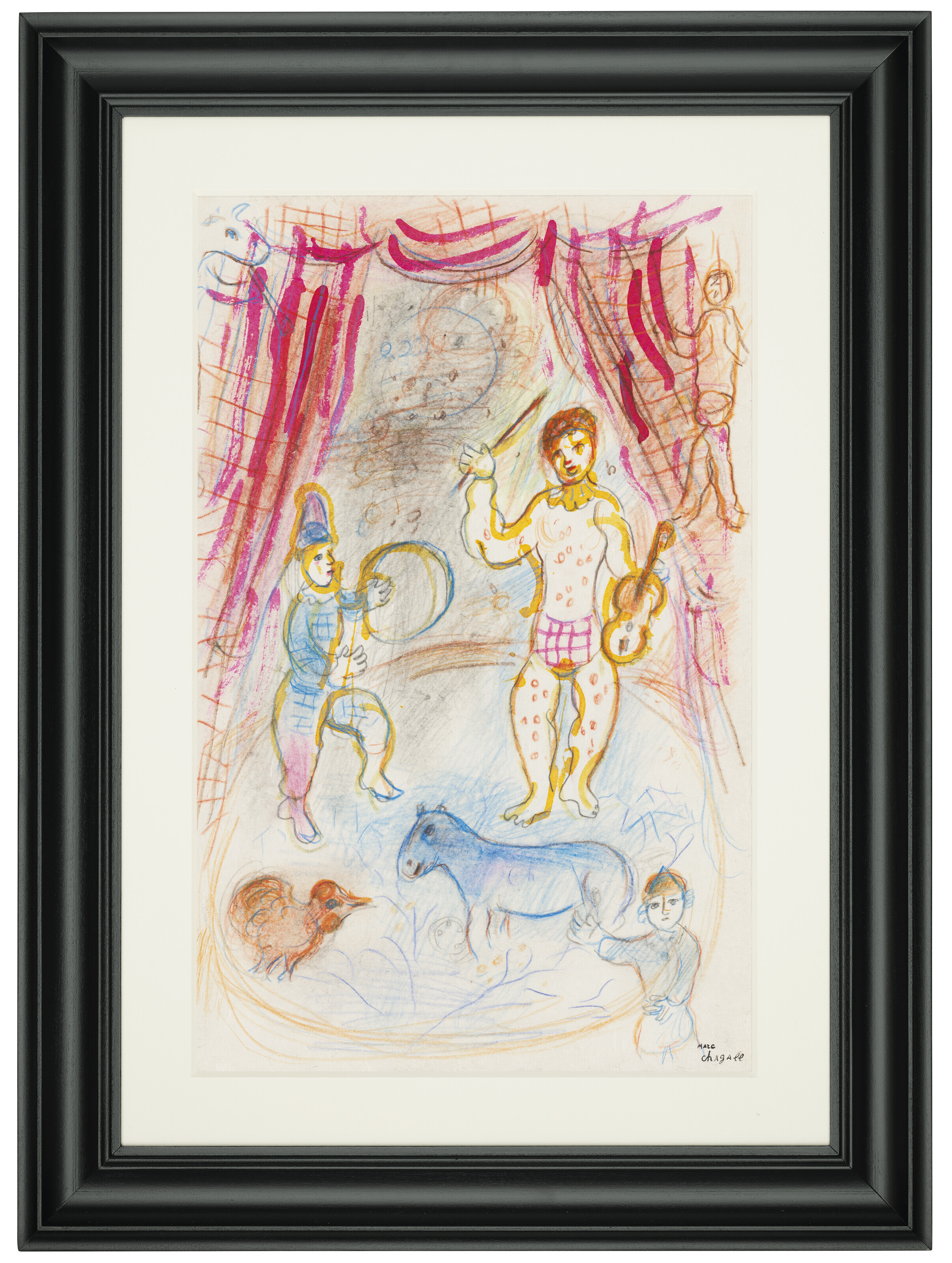 Marc Chagall — Музыканты, жонглеры и аниматоры цирка, изображение 2