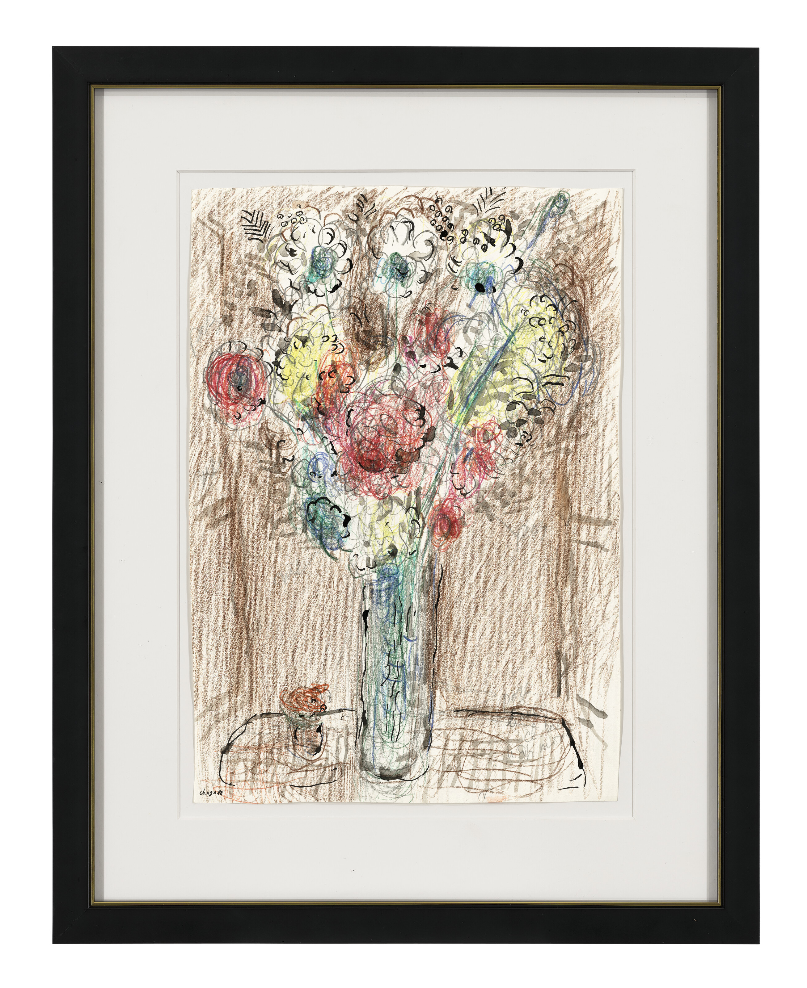 Marc Chagall — Интересен брюнет с букетом, открывающим вид из окна., изображение 4