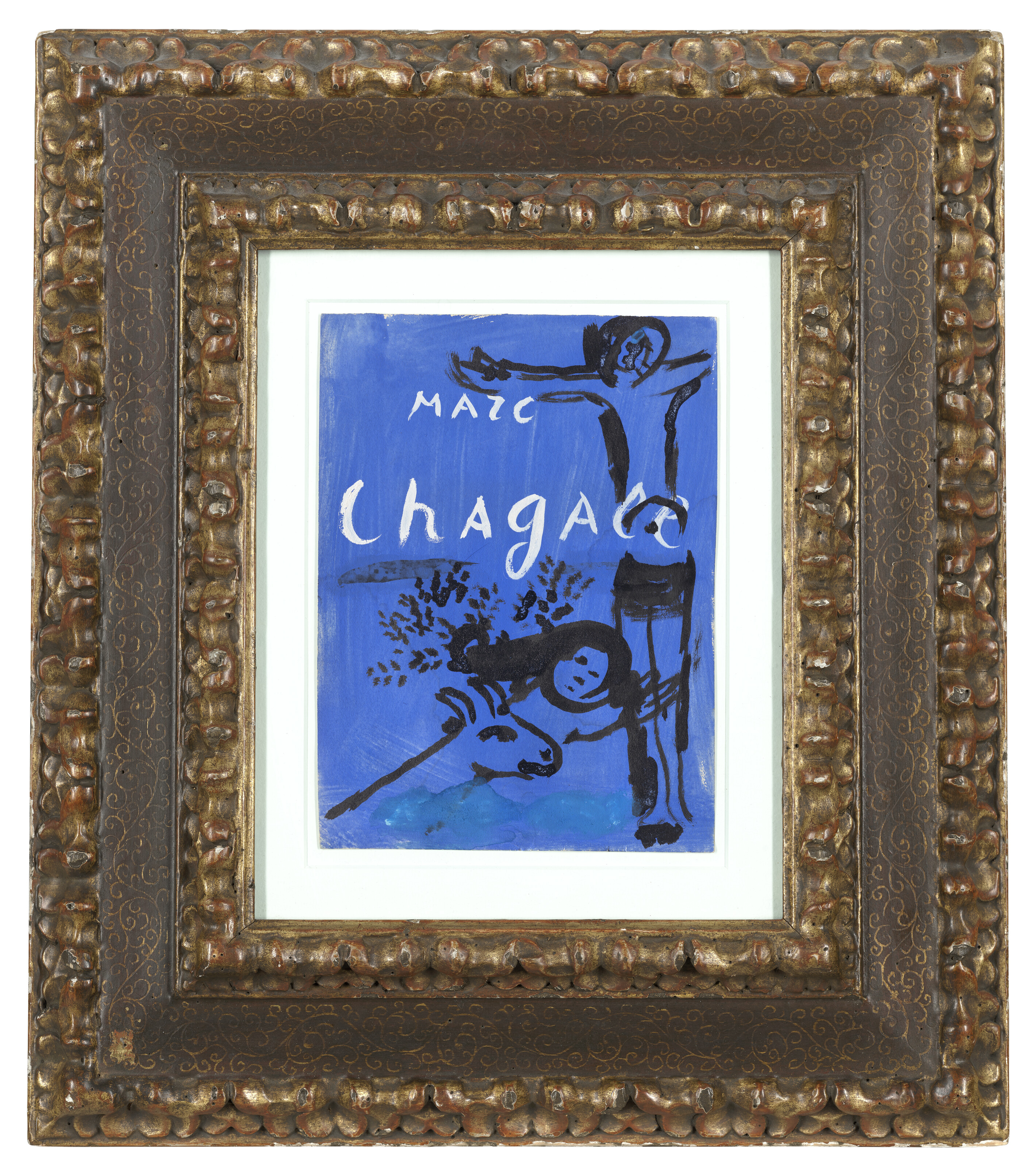 Marc Chagall — Распятие на макете для кувертюры каталога выставок в Ницце, 1952, изображение 2