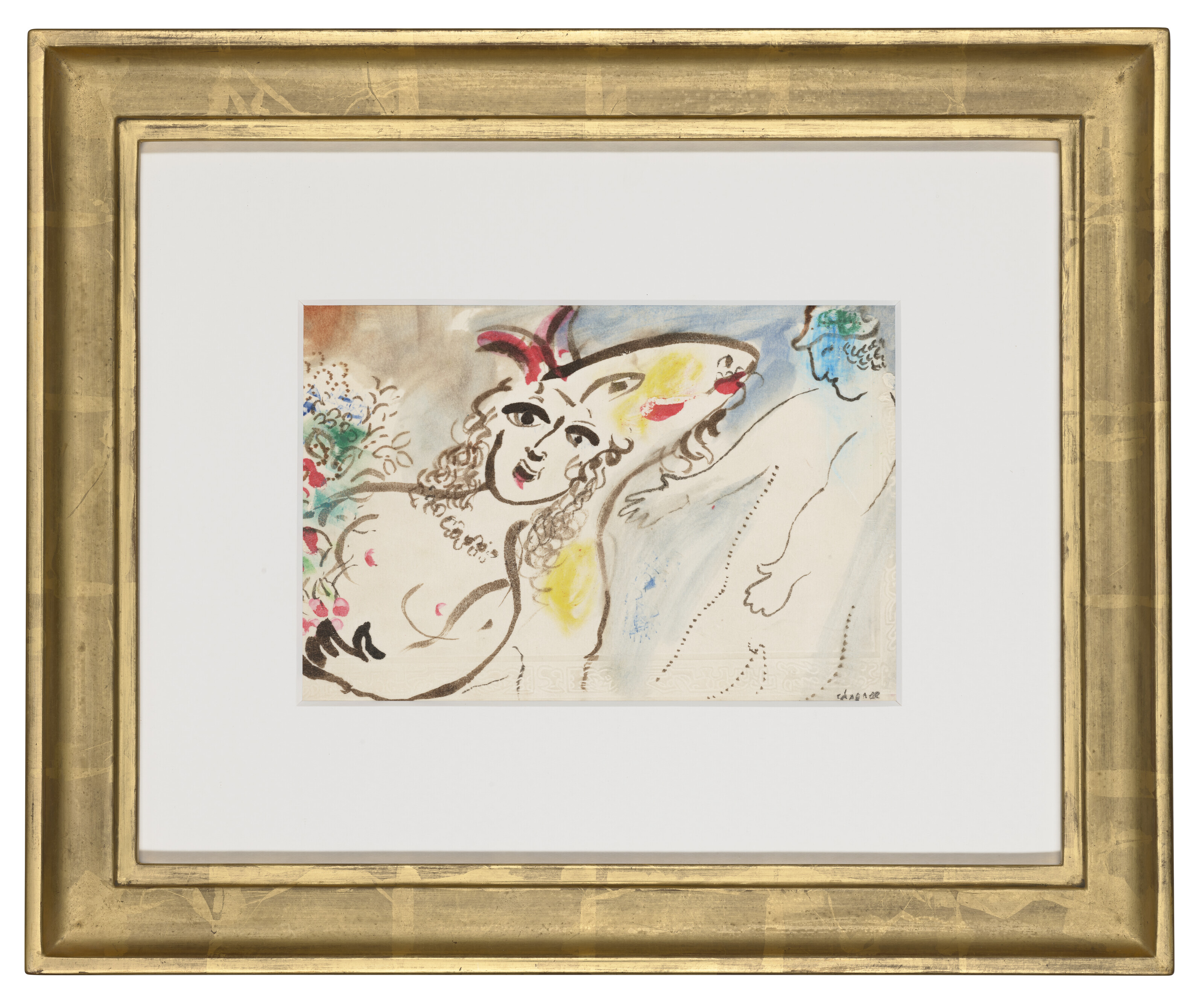 Marc Chagall — Этюд для "Пейсан и голубое животное в разговоре без румян’, изображение 2