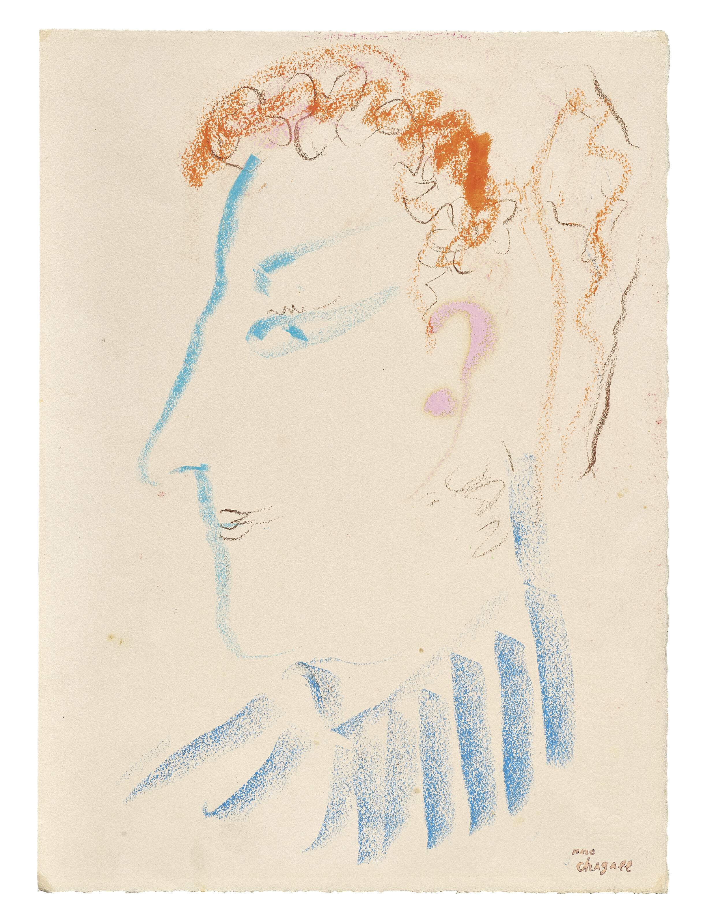 Marc Chagall — Автопортрет в профиле, изображение 2