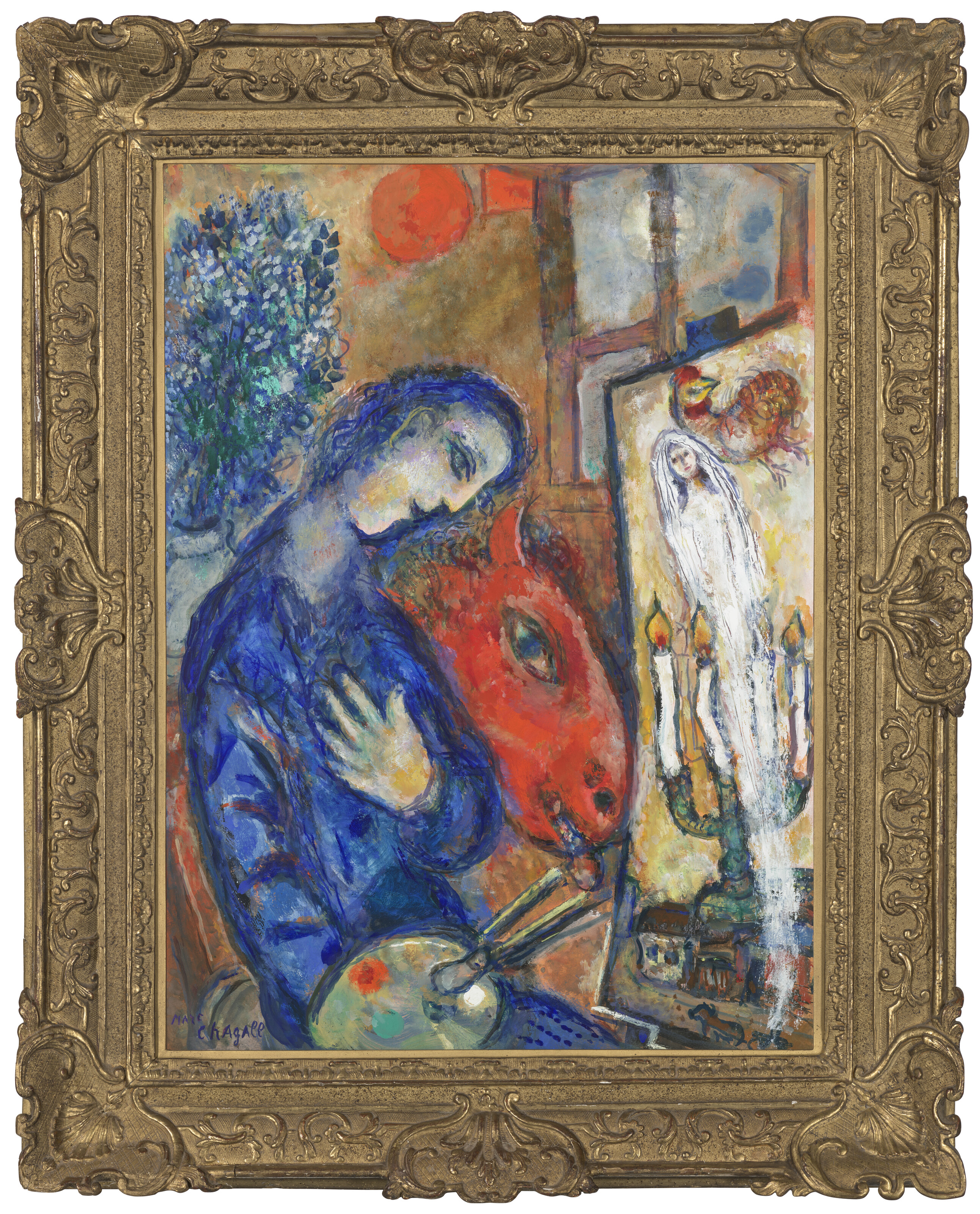 Marc Chagall — Любовник и тет-а-тет с розовым животным, изображение 2