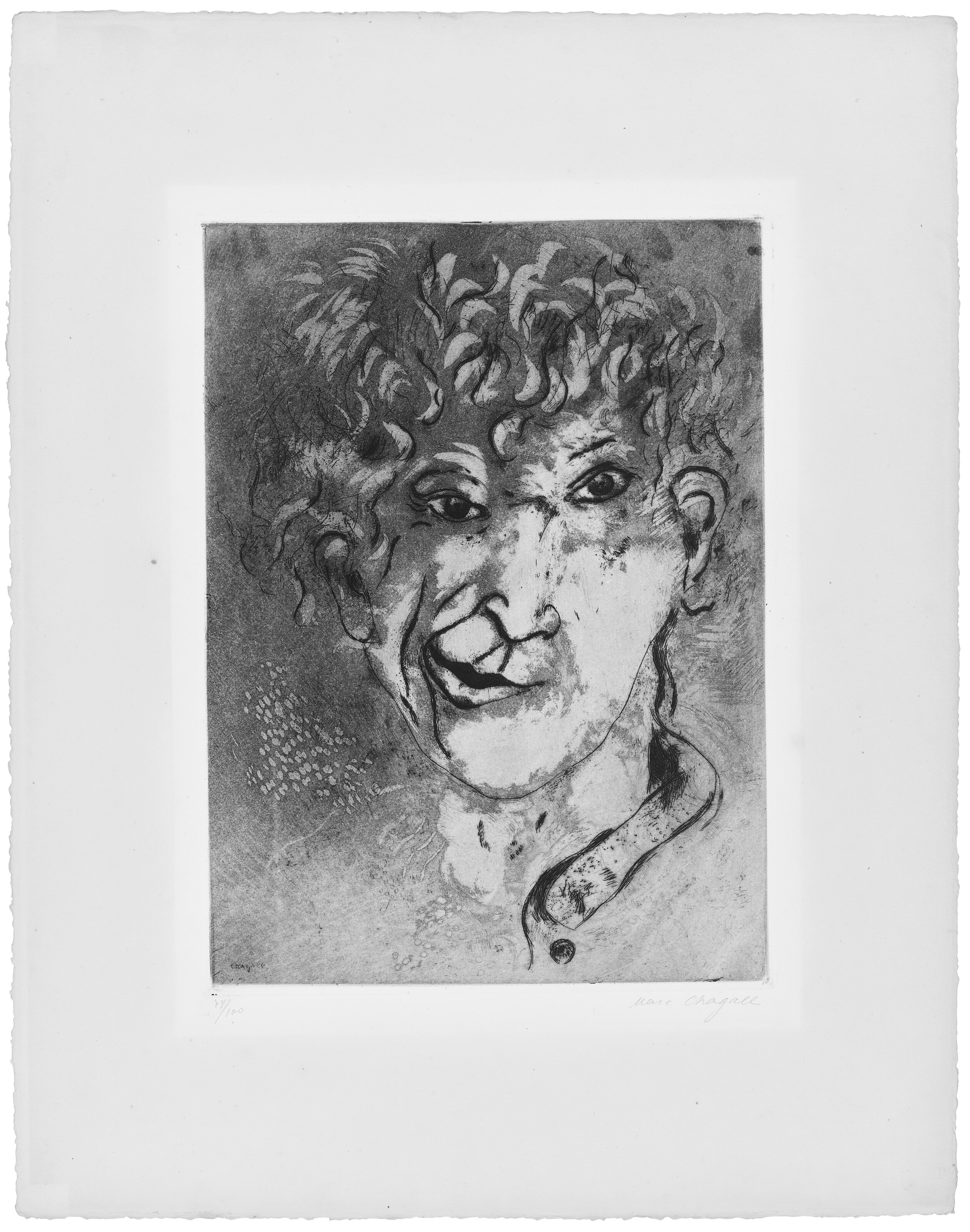 Marc Chagall — Selbstbildnis mit Grimasse (Автопортрет с гримасой), изображение 3