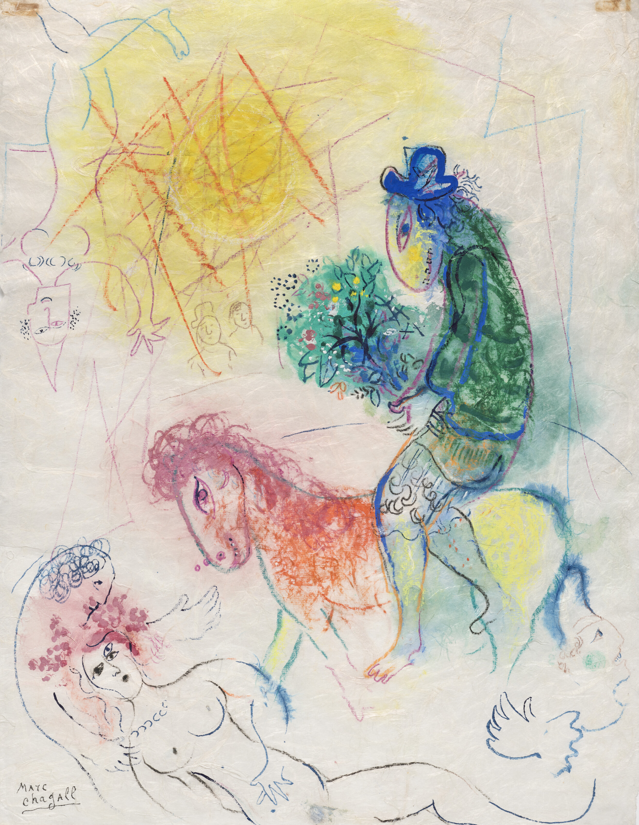 Marc Chagall — Акробат в красном костюме