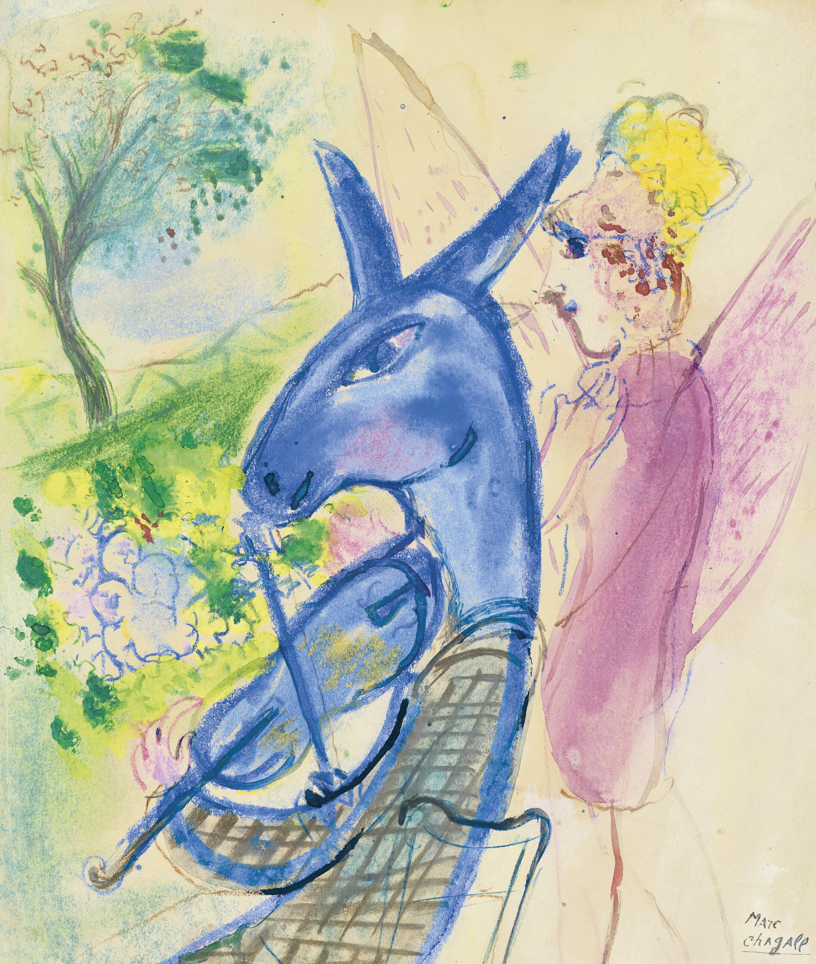 Marc Chagall — Молодая виолонистка из кампании