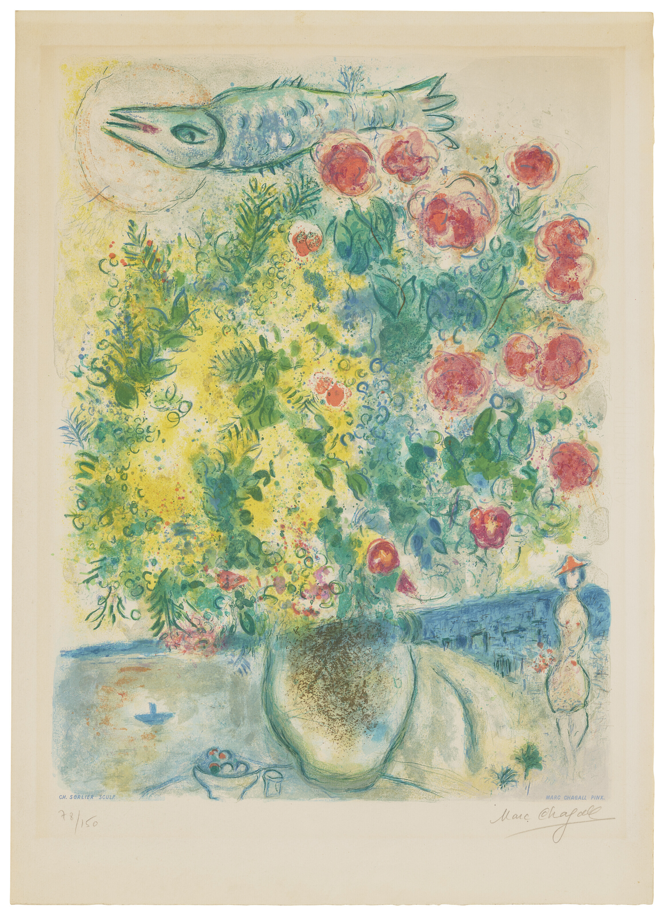 Marc Chagall — Розы и мимозы, из Ниццы и Лазурного берега
