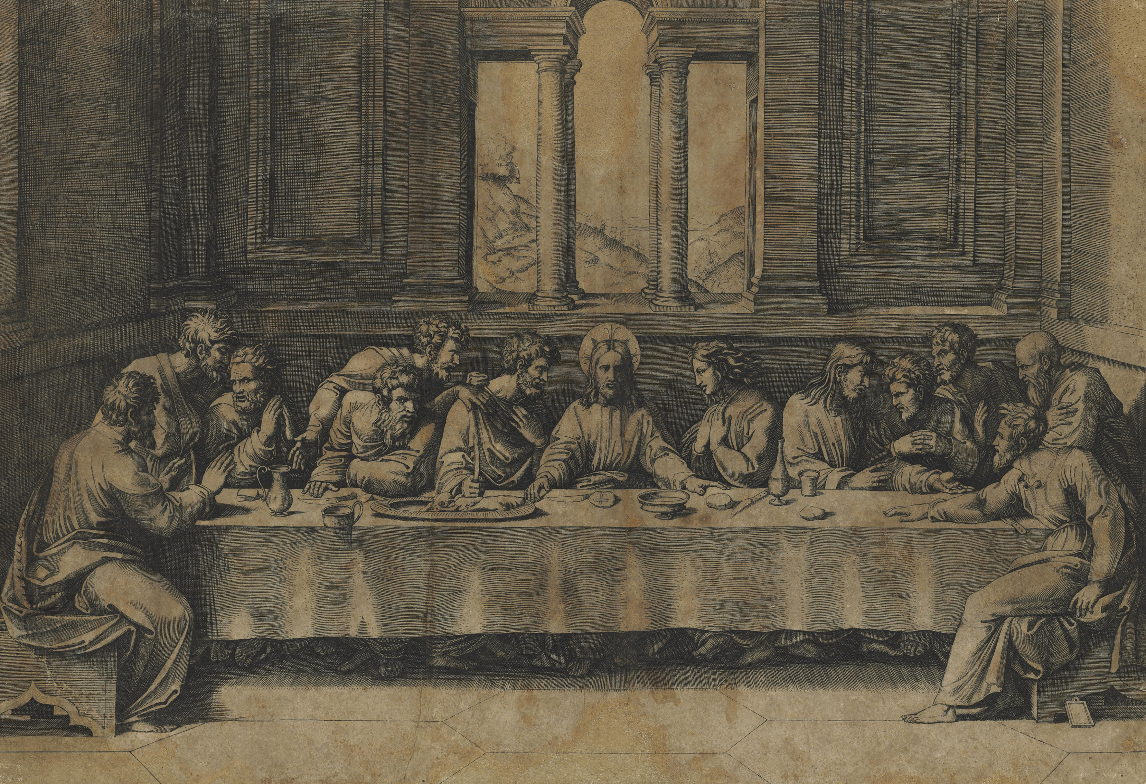 Marcantonio Raimondi — Группа из пяти гравюр