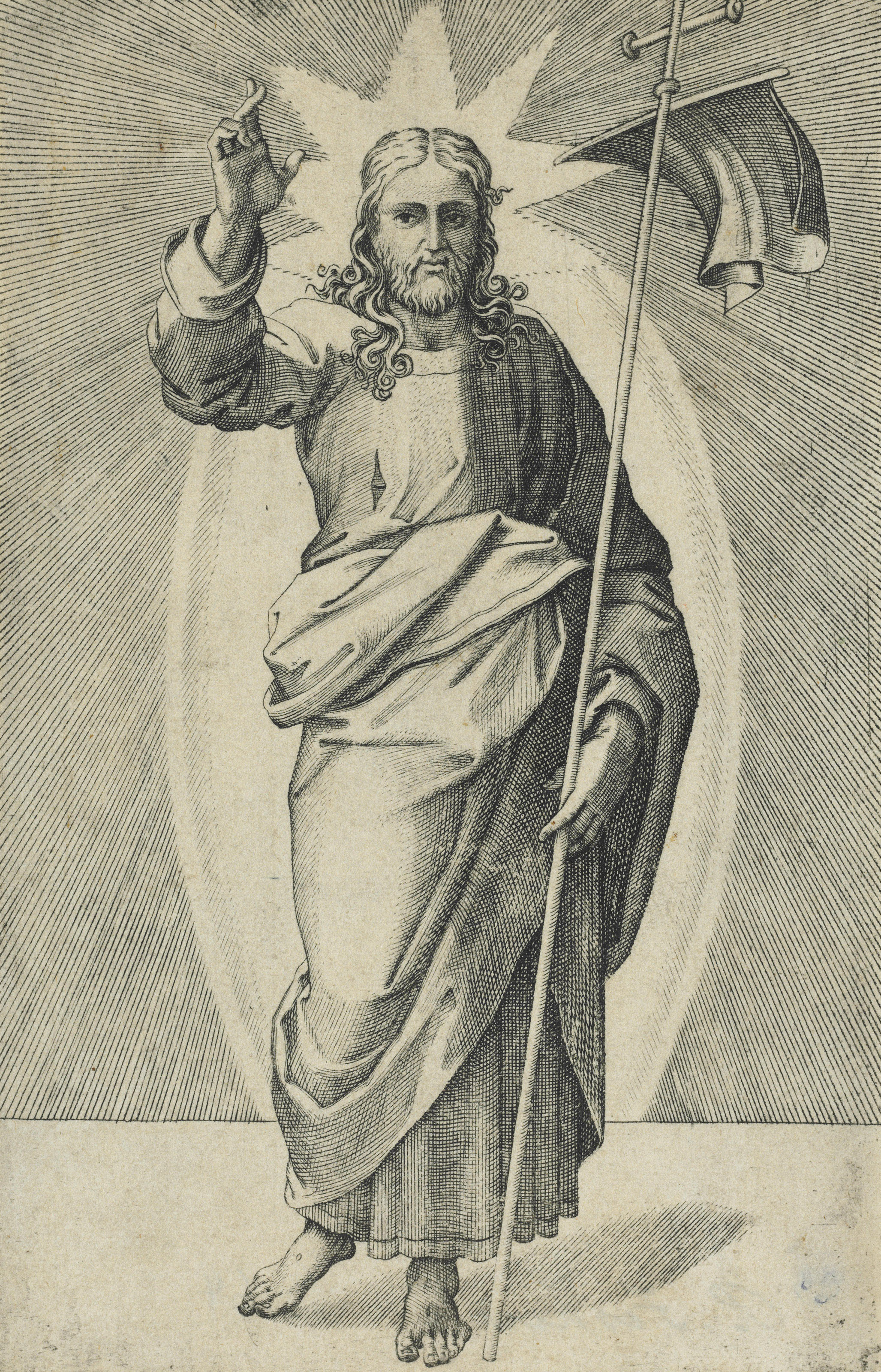 Marcantonio Raimondi — Христос и двенадцать апостолов
