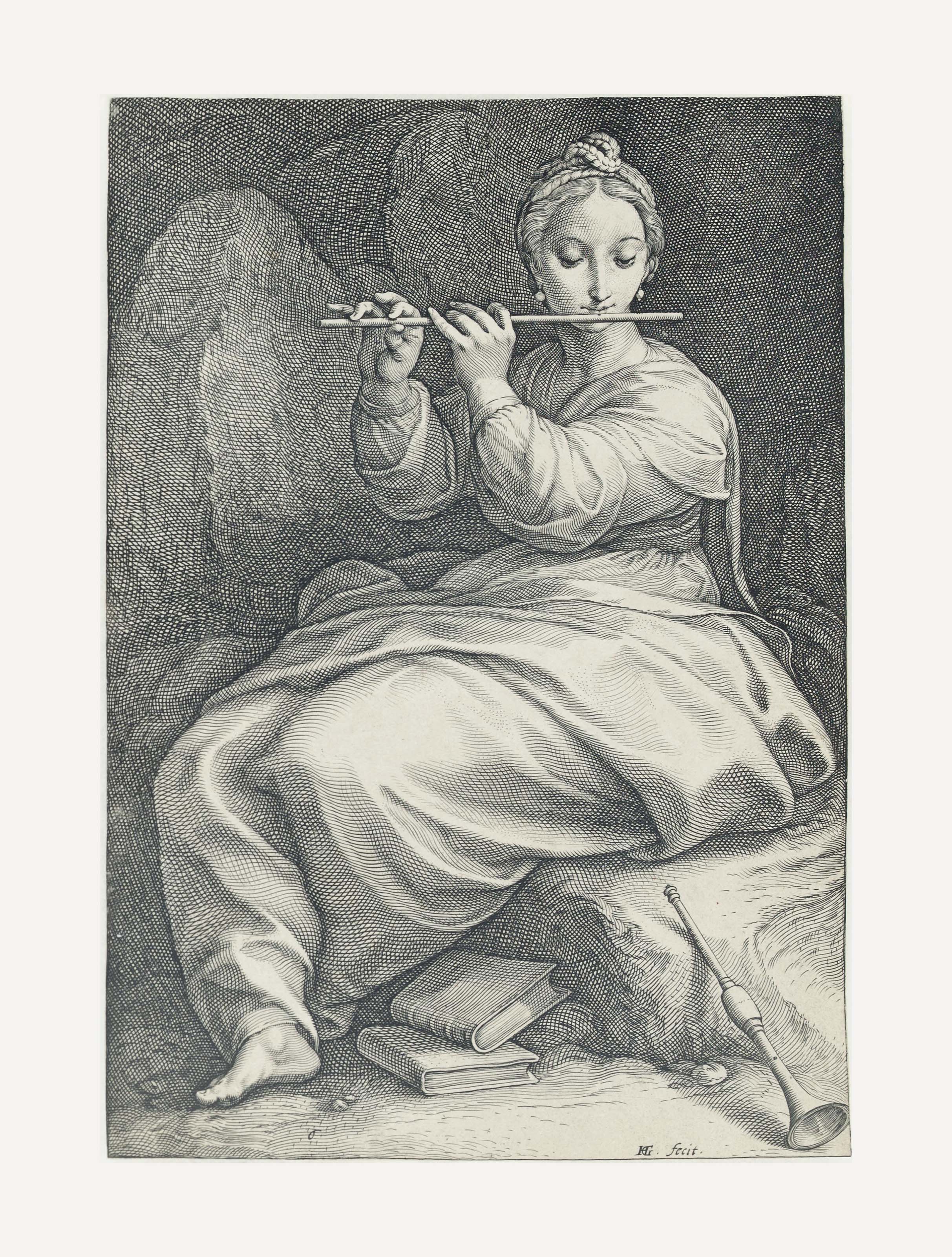 Marcantonio Raimondi — "Девять муз" (Барч, 146-54; Гольштейн, 148-56; Штраус, 299-307)