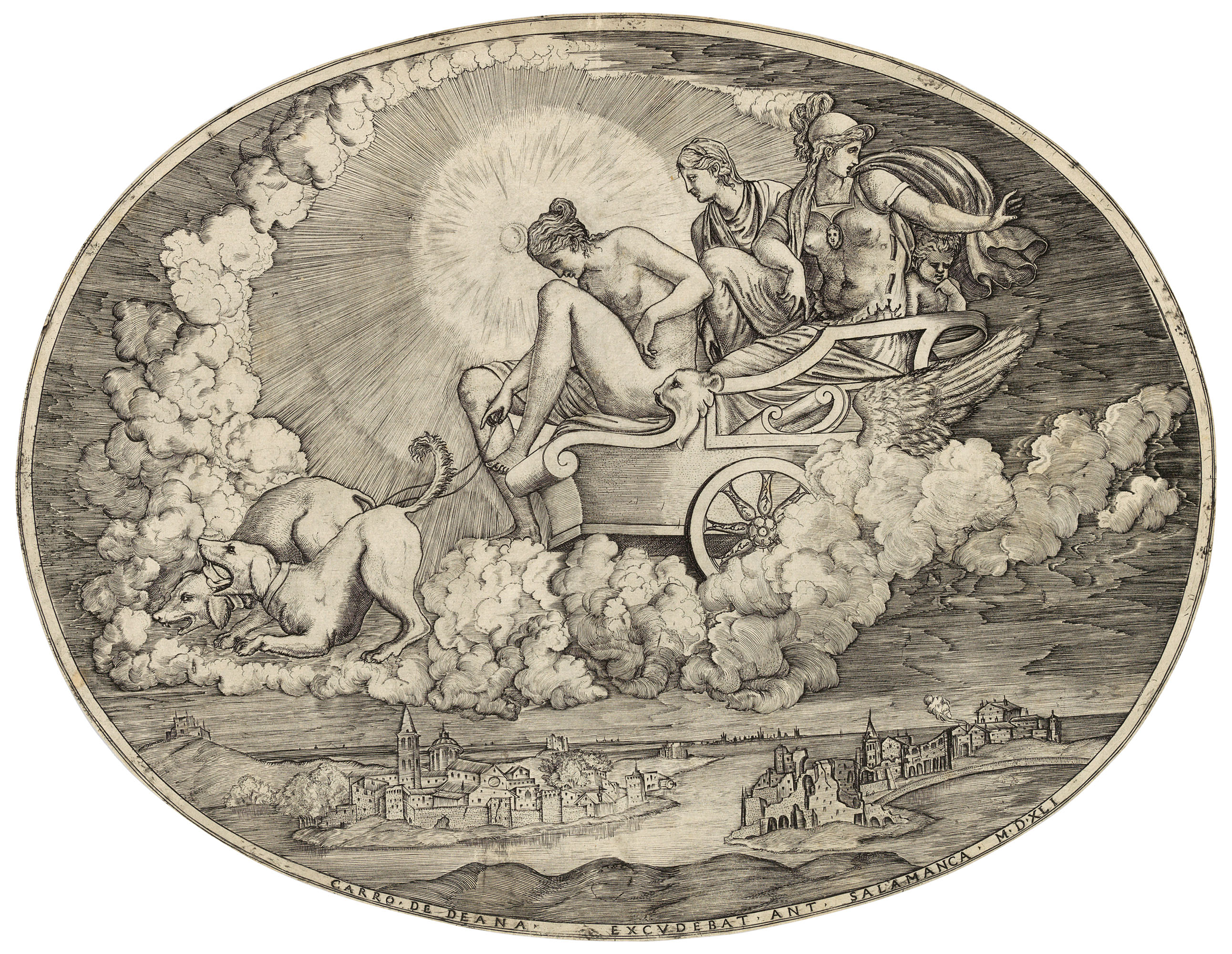 Marcantonio Raimondi — Колесница Дианы