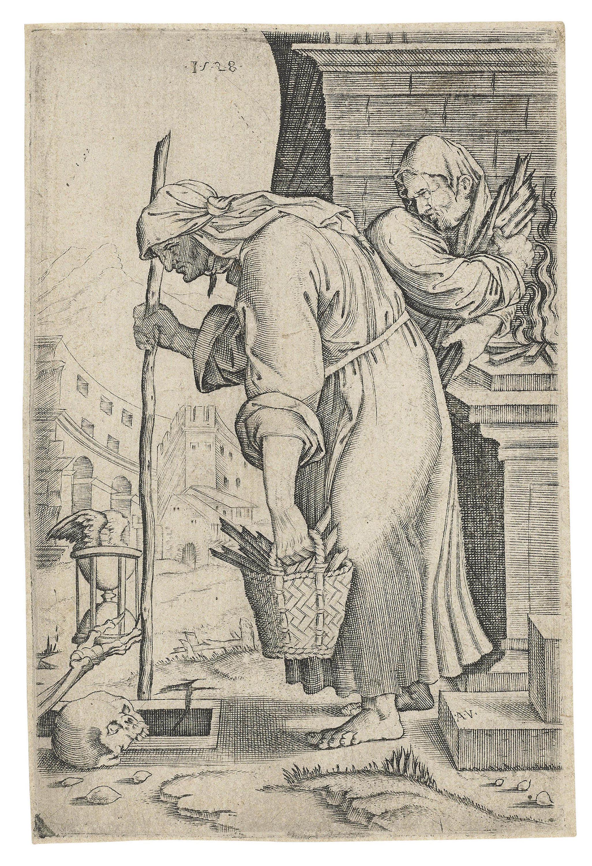 Marcantonio Raimondi — Старуха приближается к могиле