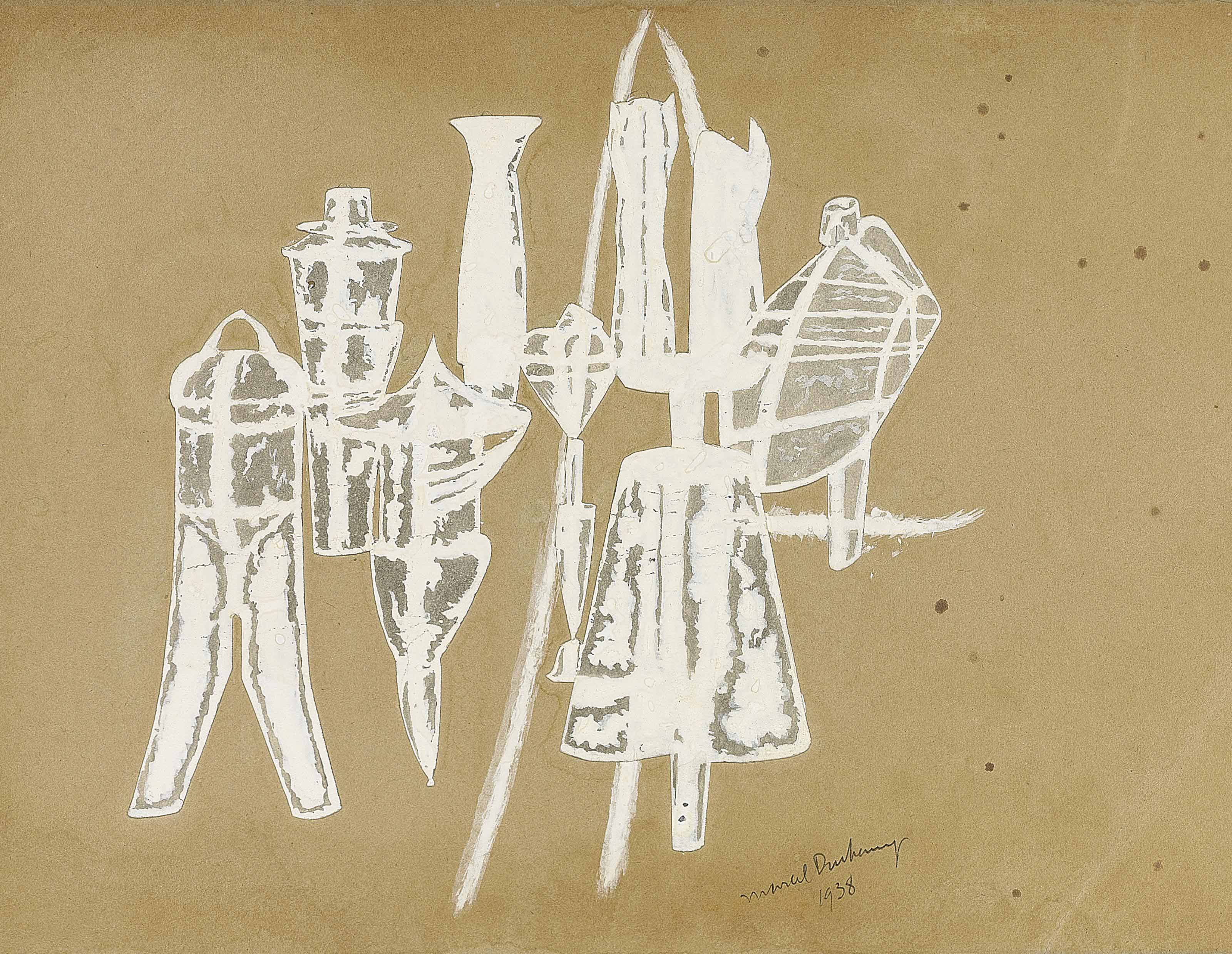 Marcel Duchamp — 9 мулле малик, этюд