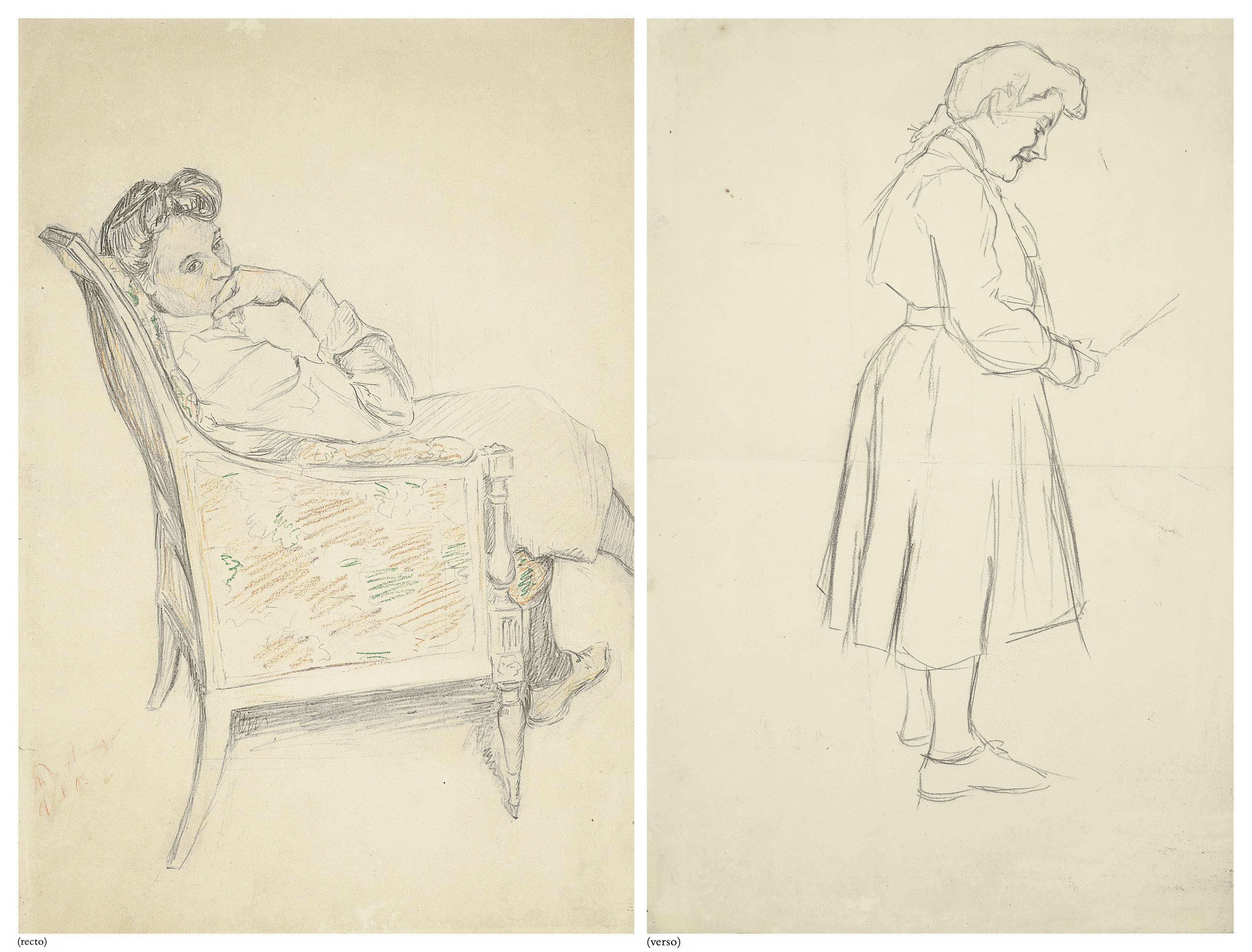 Marcel Duchamp — Сюзанна Дюшан ассизе ( спереди ); Сюзанна Дюшан дебют ( сзади ), изображение 1