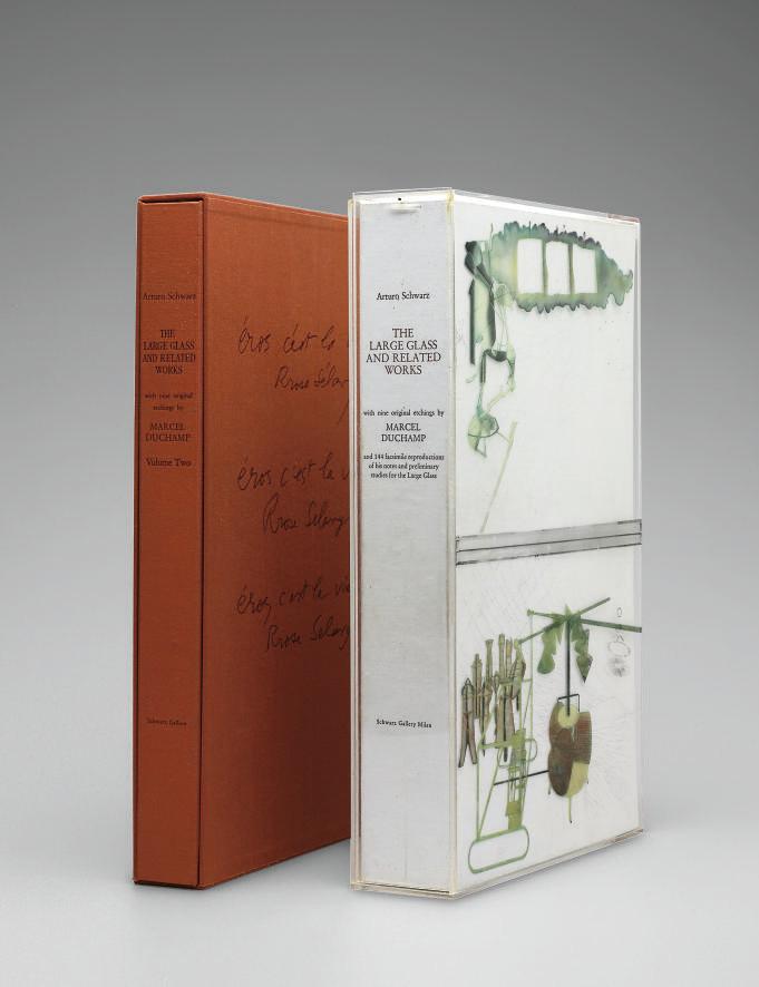 Marcel Duchamp — Артуро Шварц, "Большое стекло и связанные с ним работы", Тома. I-II, Милан, галерея Шварца, 1967-8 (С. 395 и 408)