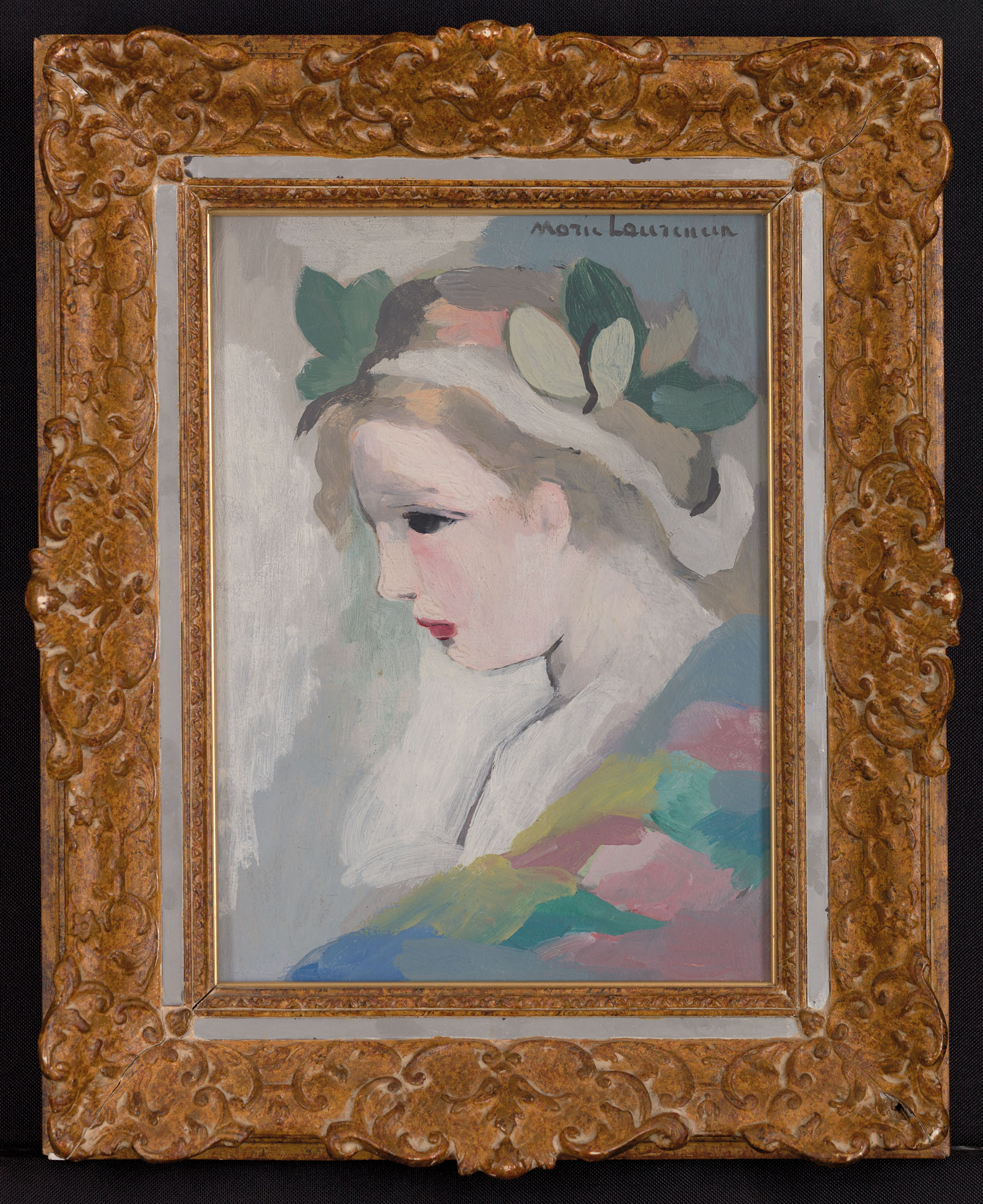 Marie Laurencin — Молодая девушка с профилем в стиле придворных фельетонов, изображение 2