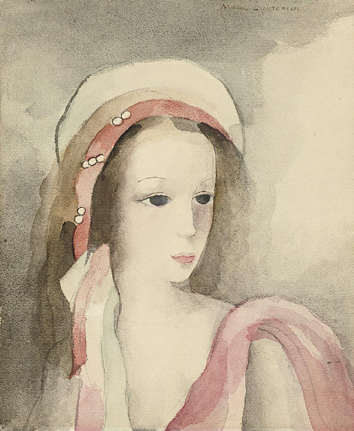 Marie Laurencin — Молодая девушка в тюрбане с прекрасной розой