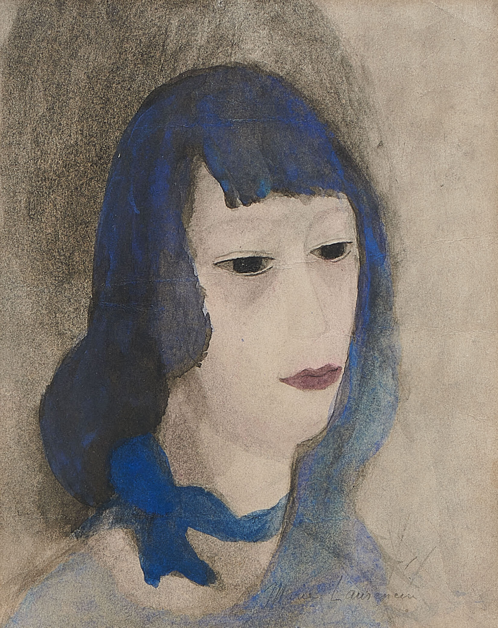 Marie Laurencin — Молодая девушка в голубом платке